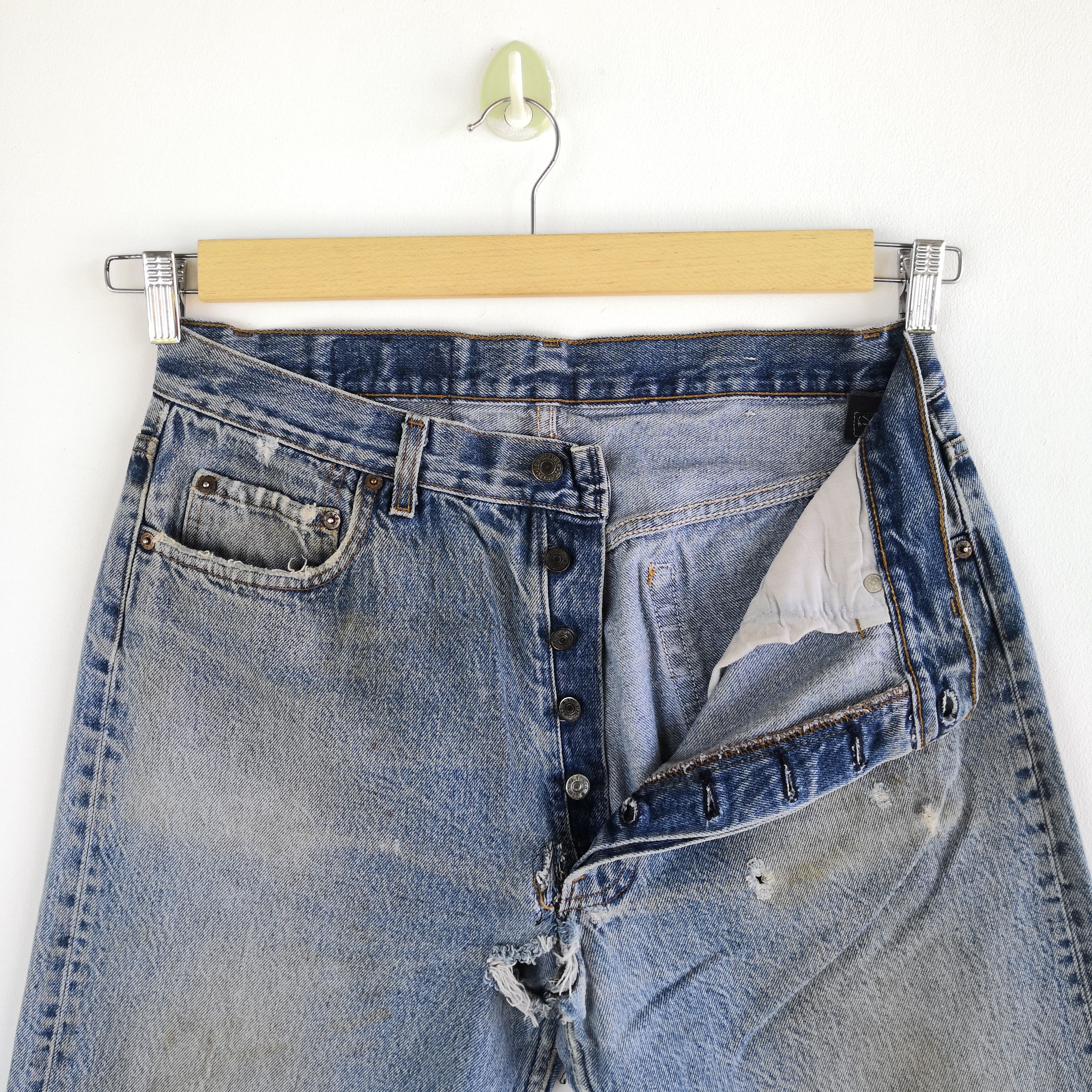 Levi's Vintage Levis 501 Released Hem Jeans Levis Distressed Denim Size US 32 / EU 48 - 11 Thumbnail