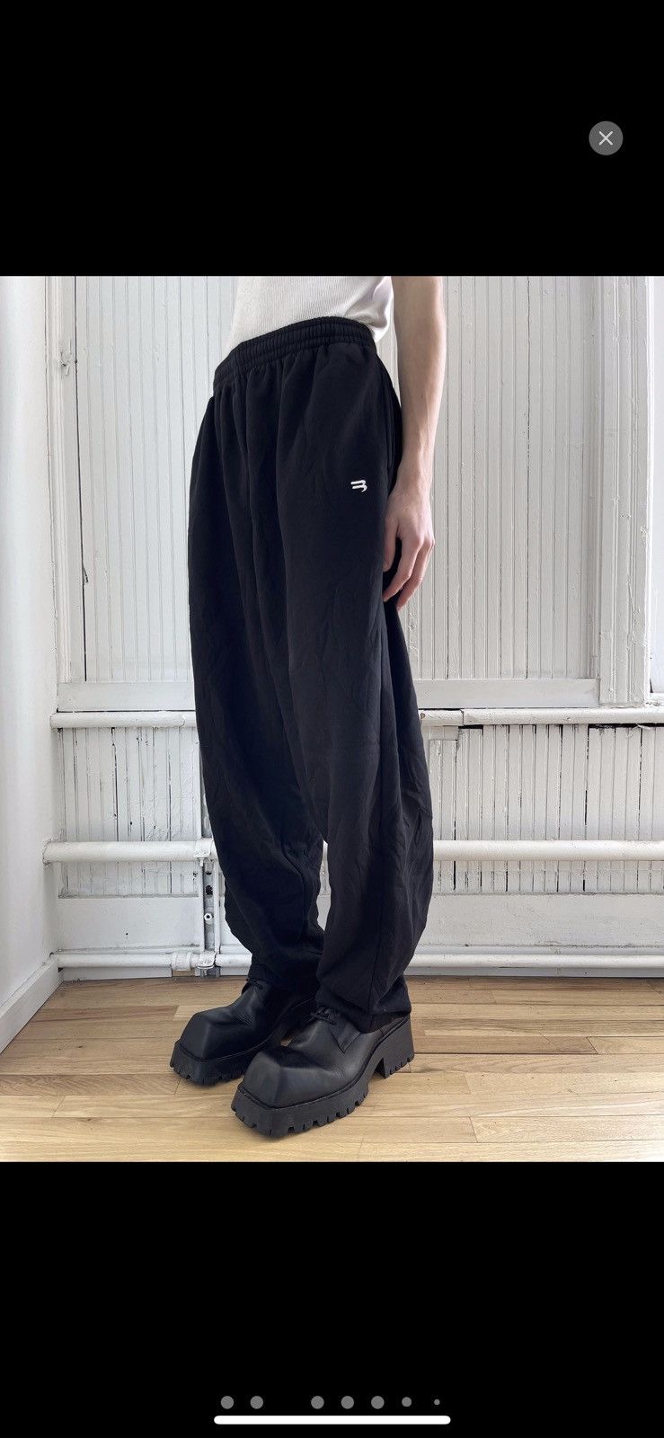 Balenciaga Summer 21 Wrinkled Effect Sporty B Sweatpants (M) Size US 30 / EU 46 - 7 Thumbnail