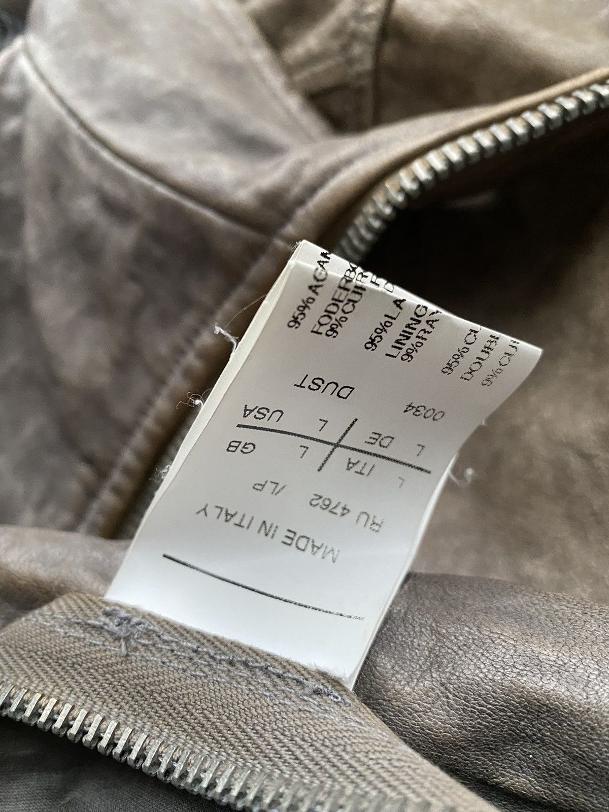 Rick Owens Rick Owens Molino Lamb Leather Jacket Crust FW09 Size US L / EU 52-54 / 3 - 11 Thumbnail