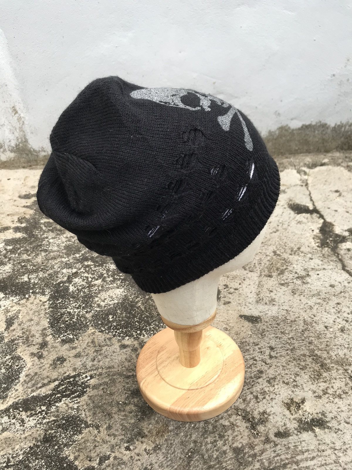 Designer vtg skulls/crossbones prison jail striped reversible beanie Size ONE SIZE - 10 Thumbnail