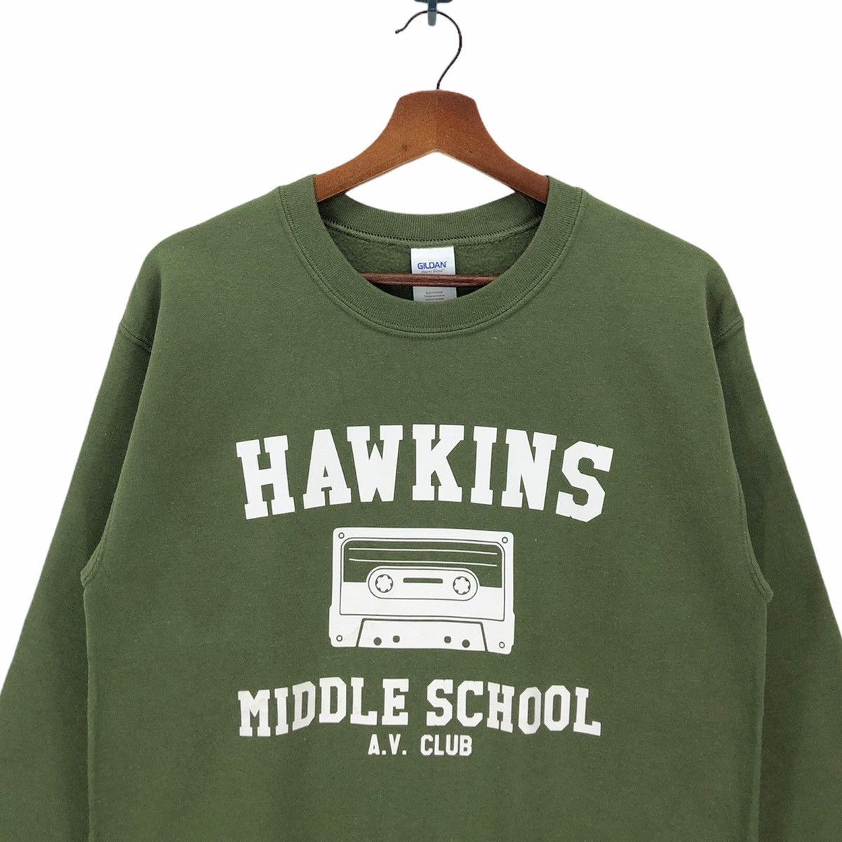 American College Collegiate Vintage Vintage Hawkins Middle School AV Club Crewneck Grailed