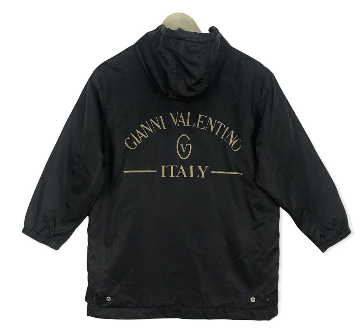image of Vintage Gianni Valentino Winter Jacket in Black, Men's (Size Small)