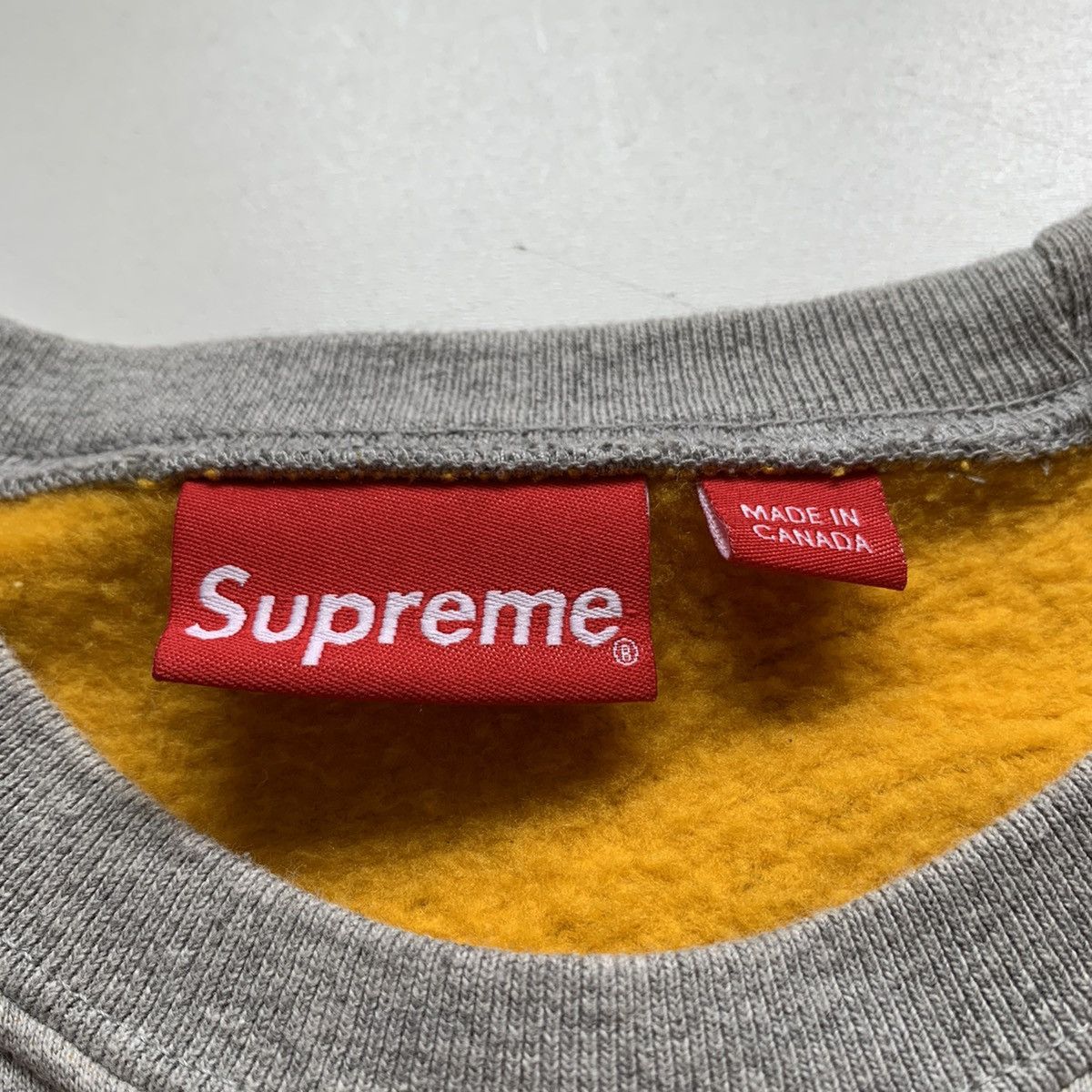 Supreme Supreme Embroidered Mini Box Logo Crewneck Medium Gray Size US M / EU 48-50 / 2 - 6 Thumbnail