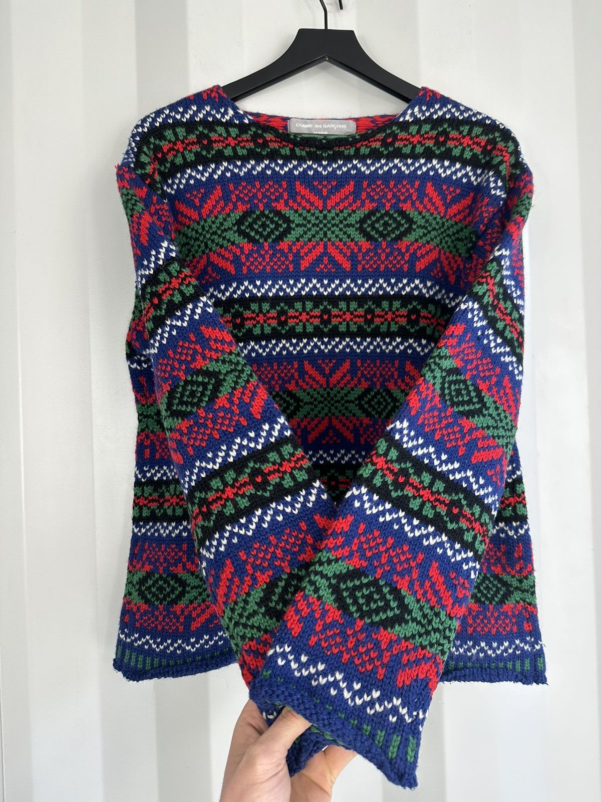 image of Comme Des Garcons Homme x Vintage Nordic Wool Pullover Sweater, Men's (Size Medium)