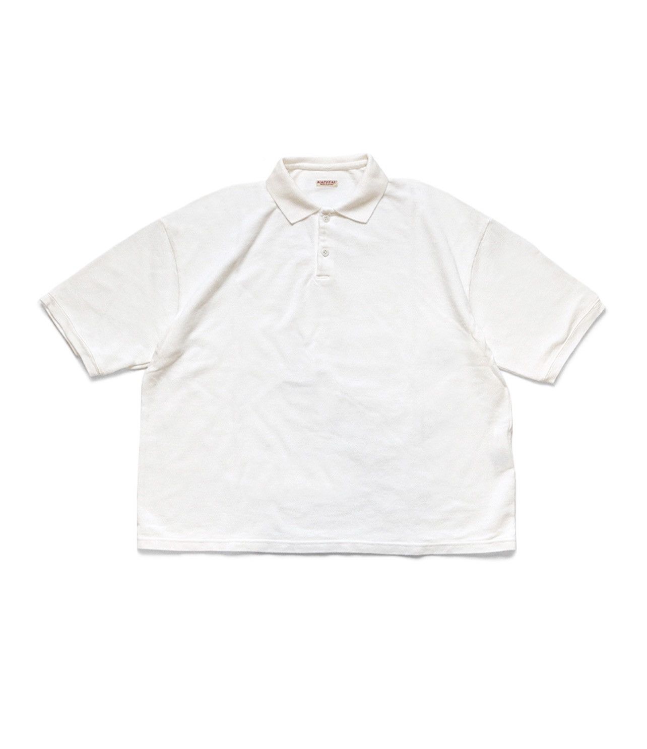 Pre-owned Kapital Dry Kanoko Box Polo Tee Shirt Size 3 In White