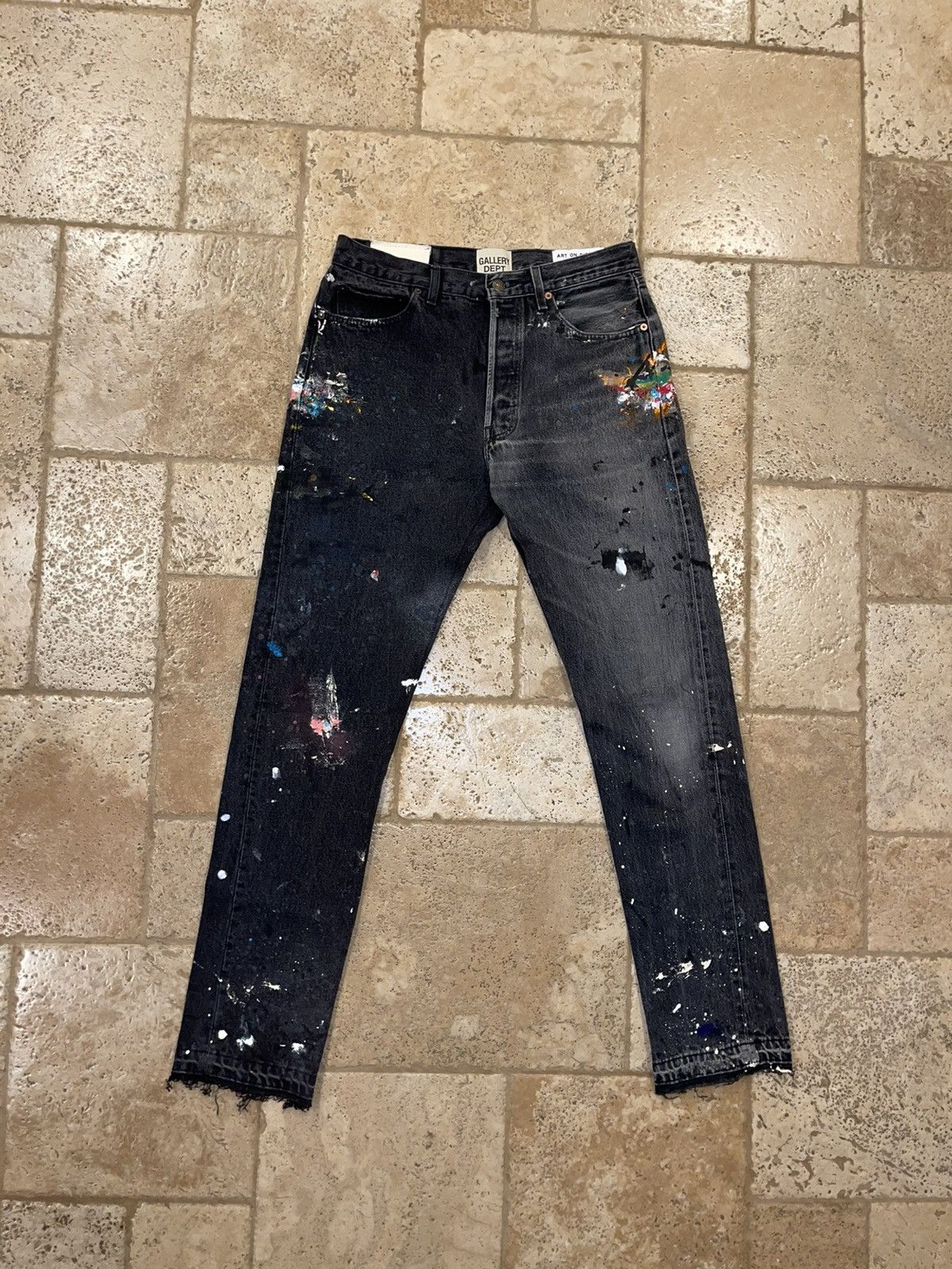 Gallery Dept. Gallery Dept 5001 Two Face Painted Black Denim 1 of 2 Size US 32 / EU 48 - 3 Thumbnail