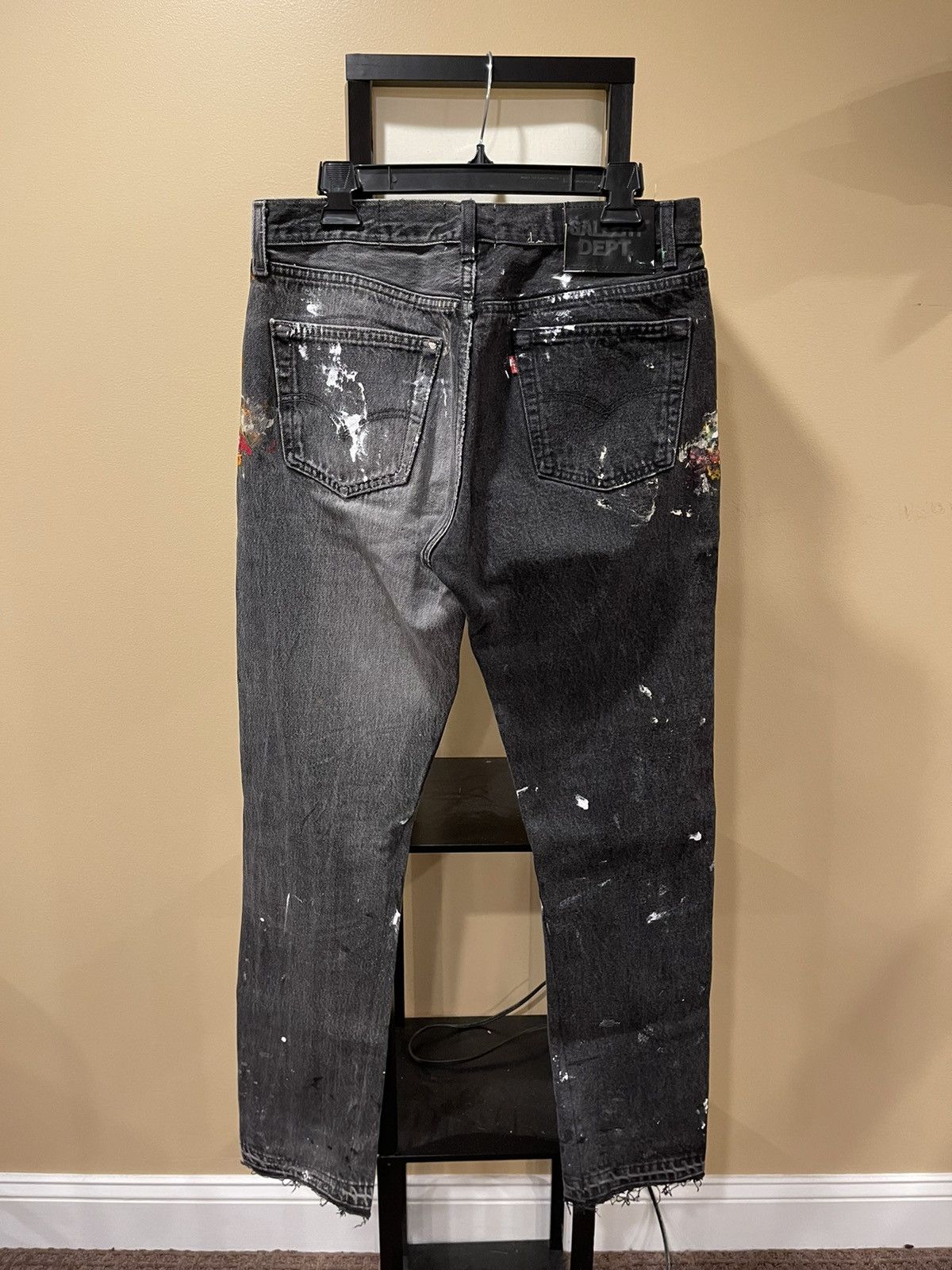 Gallery Dept. Gallery Dept 5001 Two Face Painted Black Denim 1 of 2 Size US 32 / EU 48 - 15 Thumbnail