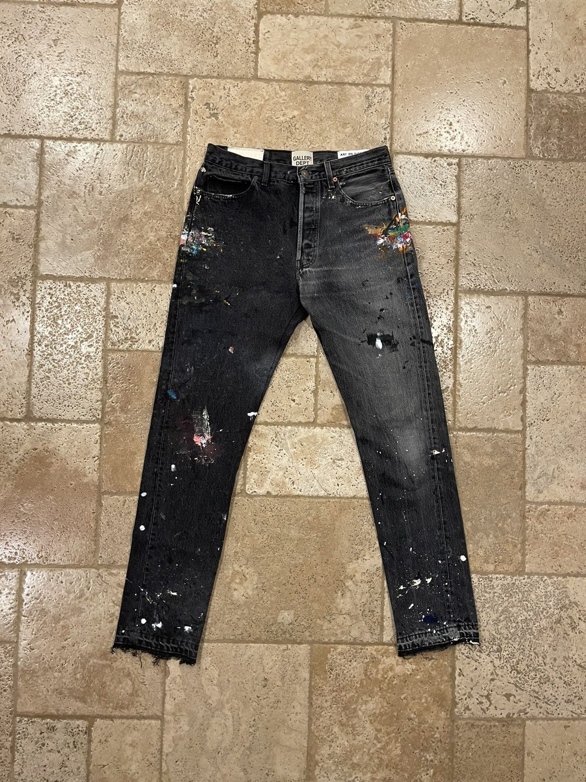 Gallery Dept. Gallery Dept 5001 Two Face Painted Black Denim 1 of 2 Size US 32 / EU 48 - 1 Thumbnail