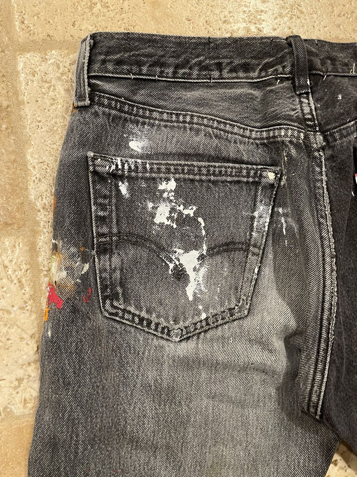 Gallery Dept. Gallery Dept 5001 Two Face Painted Black Denim 1 of 2 Size US 32 / EU 48 - 9 Thumbnail