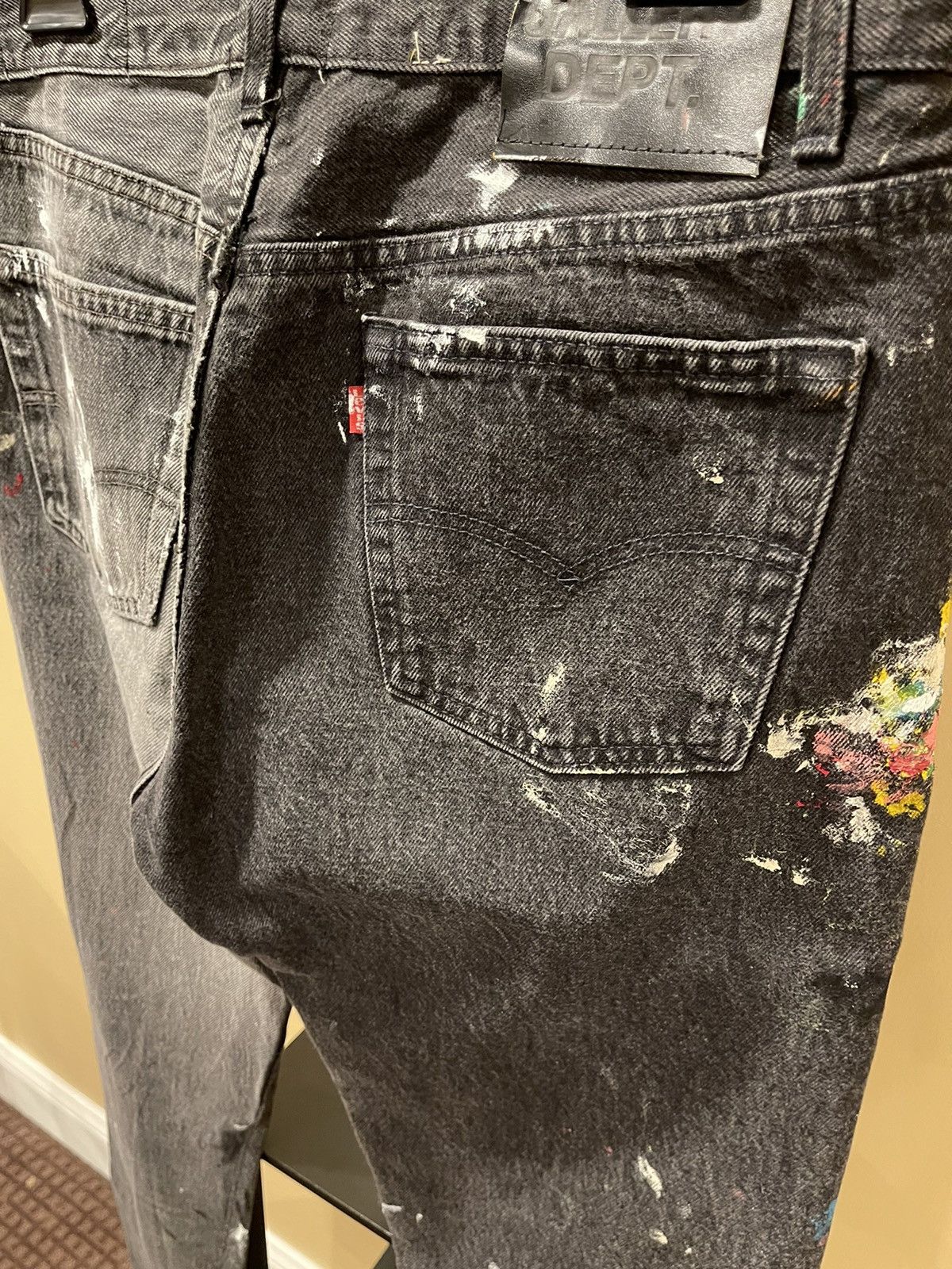 Gallery Dept. Gallery Dept 5001 Two Face Painted Black Denim 1 of 2 Size US 32 / EU 48 - 16 Thumbnail