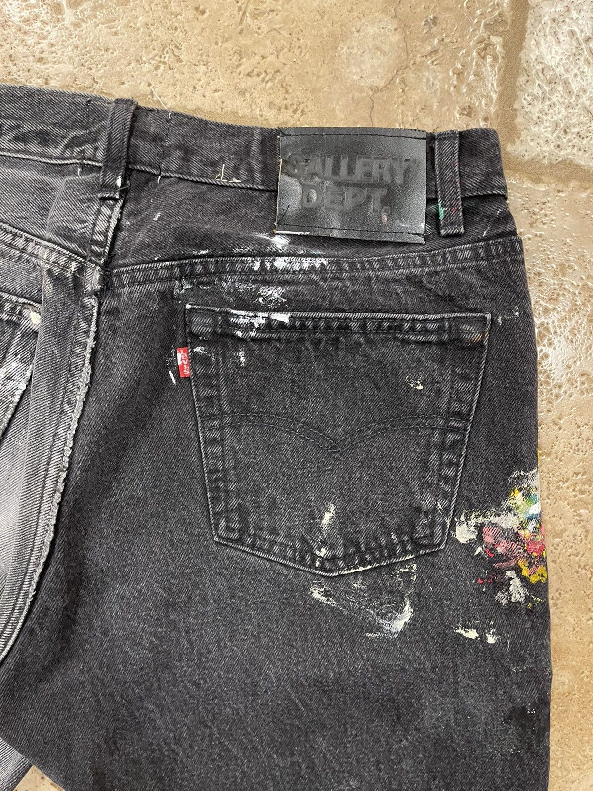 Gallery Dept. Gallery Dept 5001 Two Face Painted Black Denim 1 of 2 Size US 32 / EU 48 - 10 Thumbnail