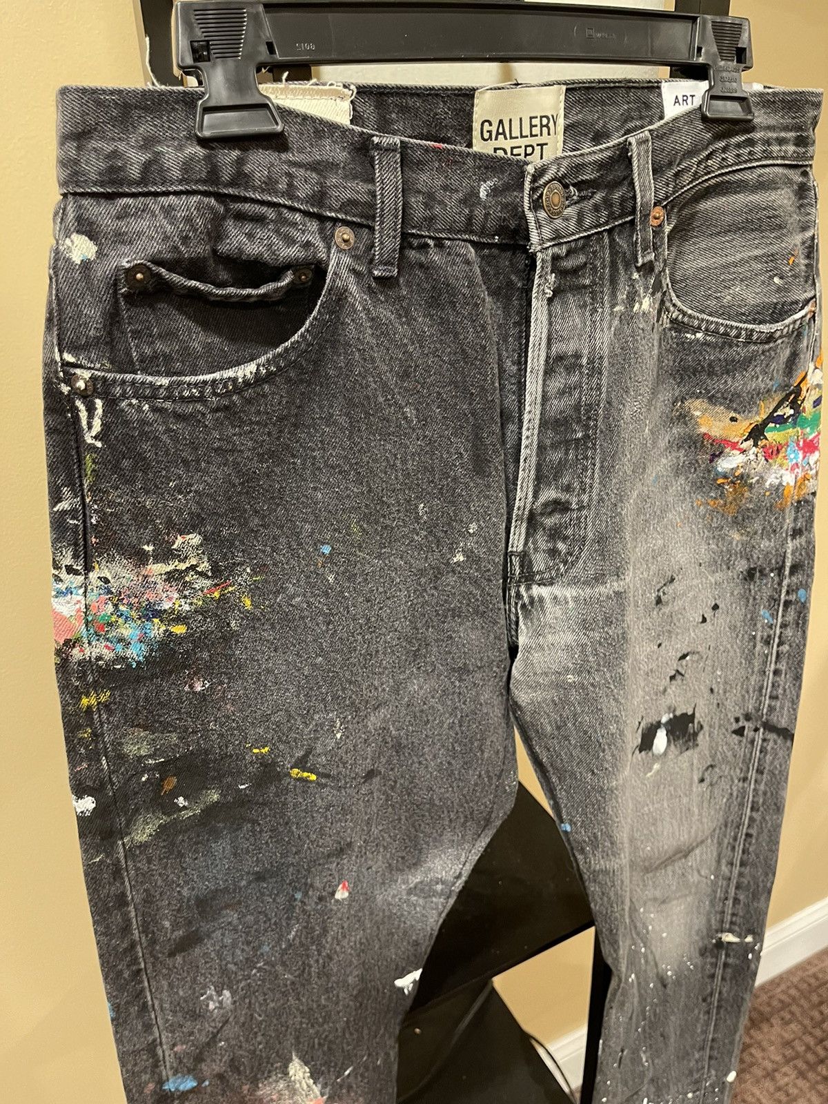 Gallery Dept. Gallery Dept 5001 Two Face Painted Black Denim 1 of 2 Size US 32 / EU 48 - 14 Thumbnail