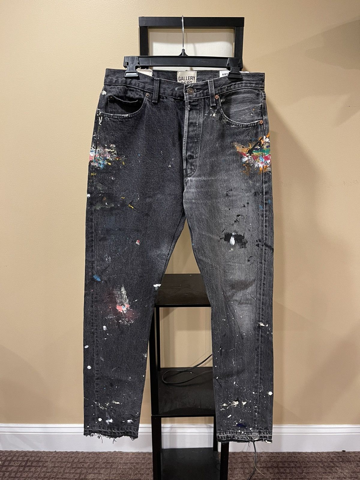Gallery Dept. Gallery Dept 5001 Two Face Painted Black Denim 1 of 2 Size US 32 / EU 48 - 13 Thumbnail