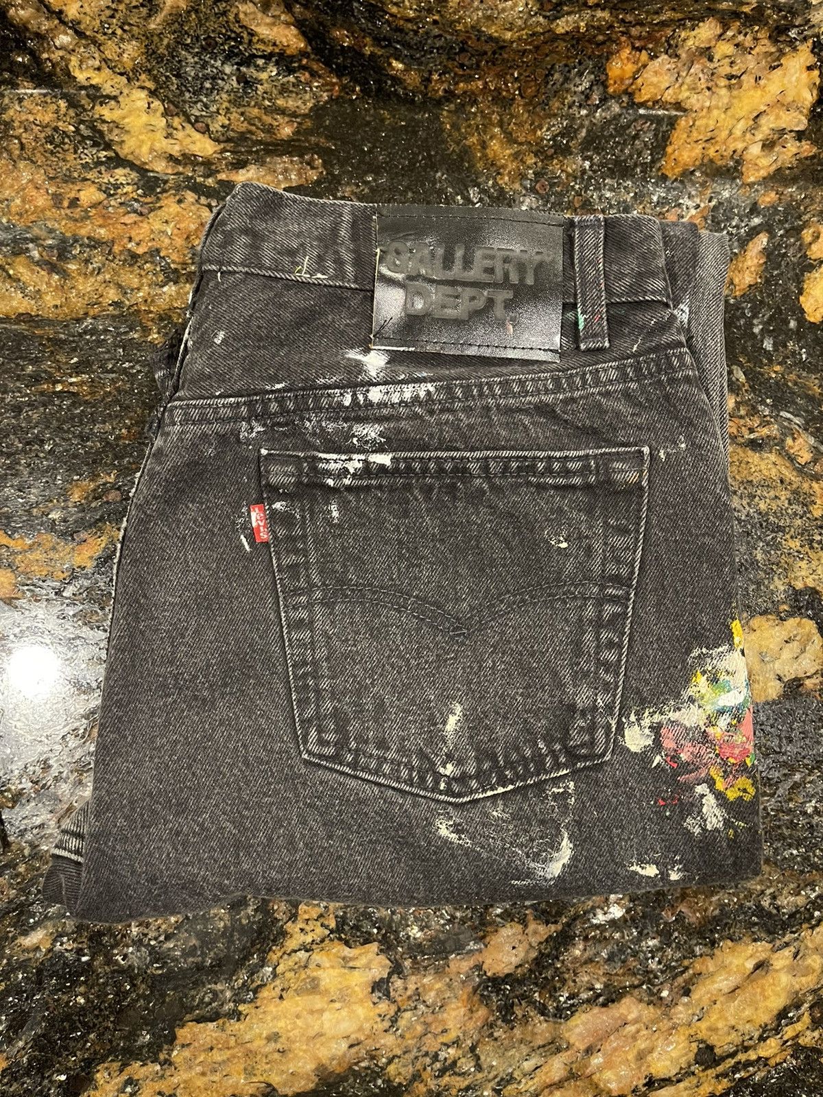 Gallery Dept. Gallery Dept 5001 Two Face Painted Black Denim 1 of 2 Size US 32 / EU 48 - 18 Thumbnail