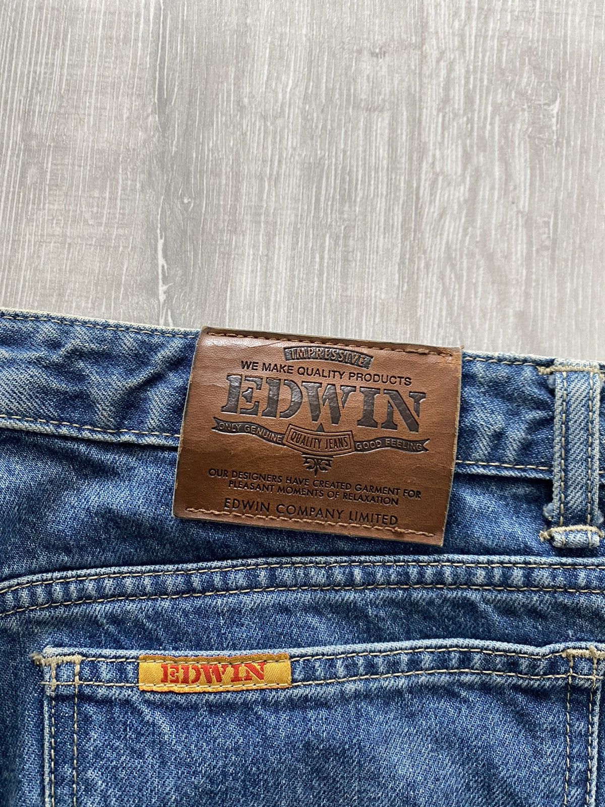 Edwin Edwin vintage blue jeans Japanese denim pants Size US 33 - 3 Thumbnail