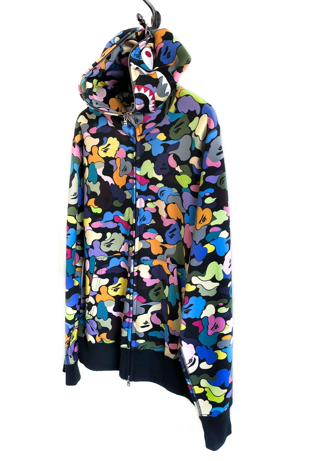 Bape multicolor shark hoodie best sale