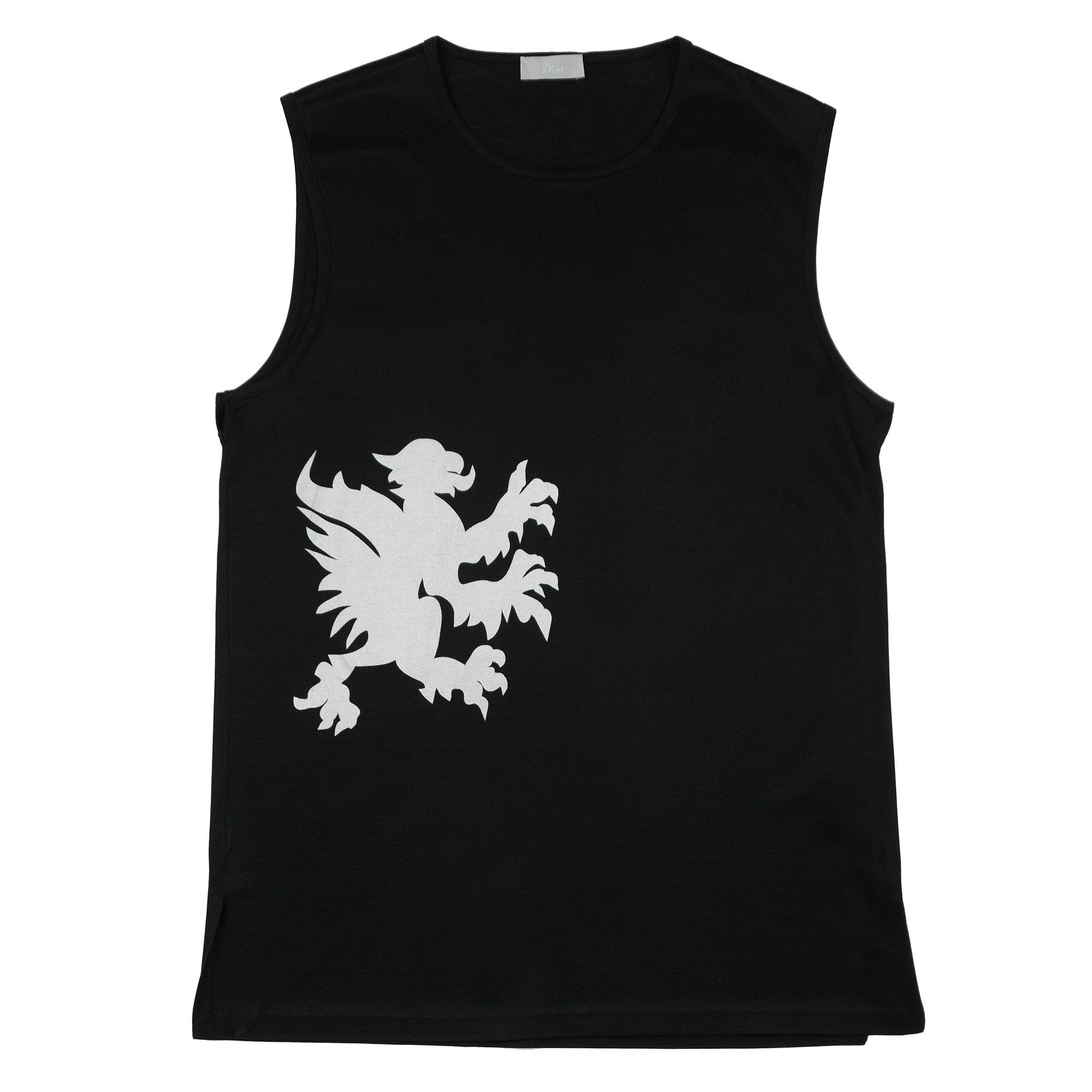 image of Dior Homme Aw02 Griffin Tank Top in Black, Men's (Size XS)