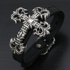 Chrome Hearts Tapered Cross Hinged Bangle - Sterling Silver Bangle,  Bracelets - CHH43926