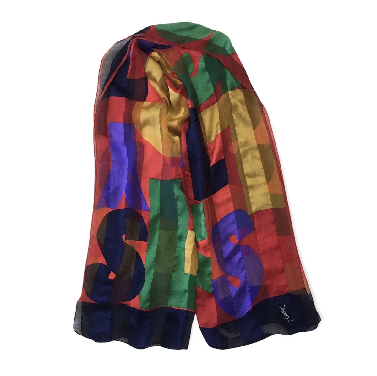 Yves Saint Laurent YSL Colour way Scarf / Neckerchief Size ONE SIZE - 1 Thumbnail