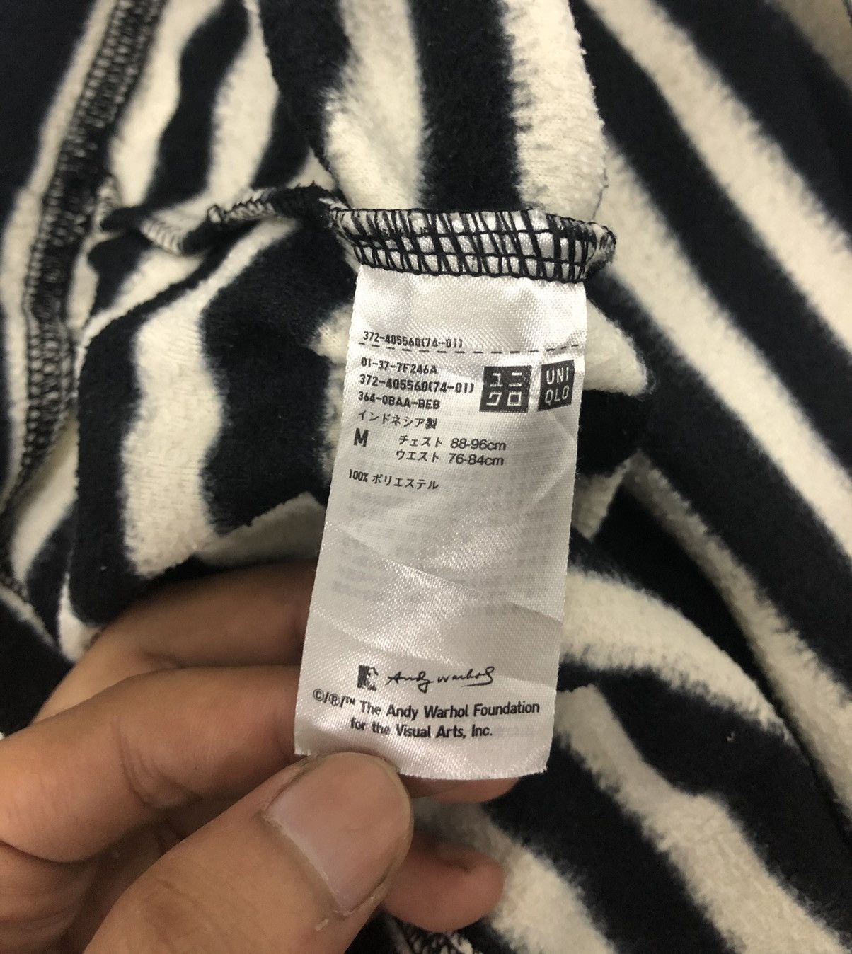 Andy Warhol × Japanese Brand × Uniqlo Uniqlo x andy warhol stripe fleece sweatshirt Size US M / EU 48-50 / 2 - 6 Thumbnail