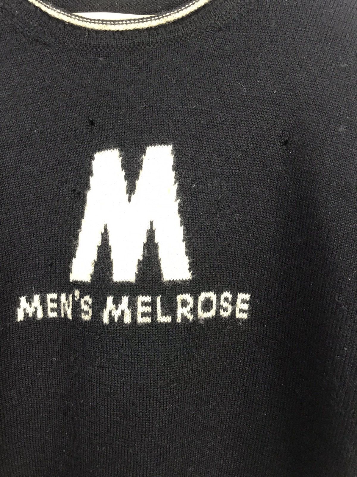 Designer × Japanese Brand × Melrose Men’s melrose printed wool distressed knit sweatshirt Size US L / EU 52-54 / 3 - 7 Thumbnail