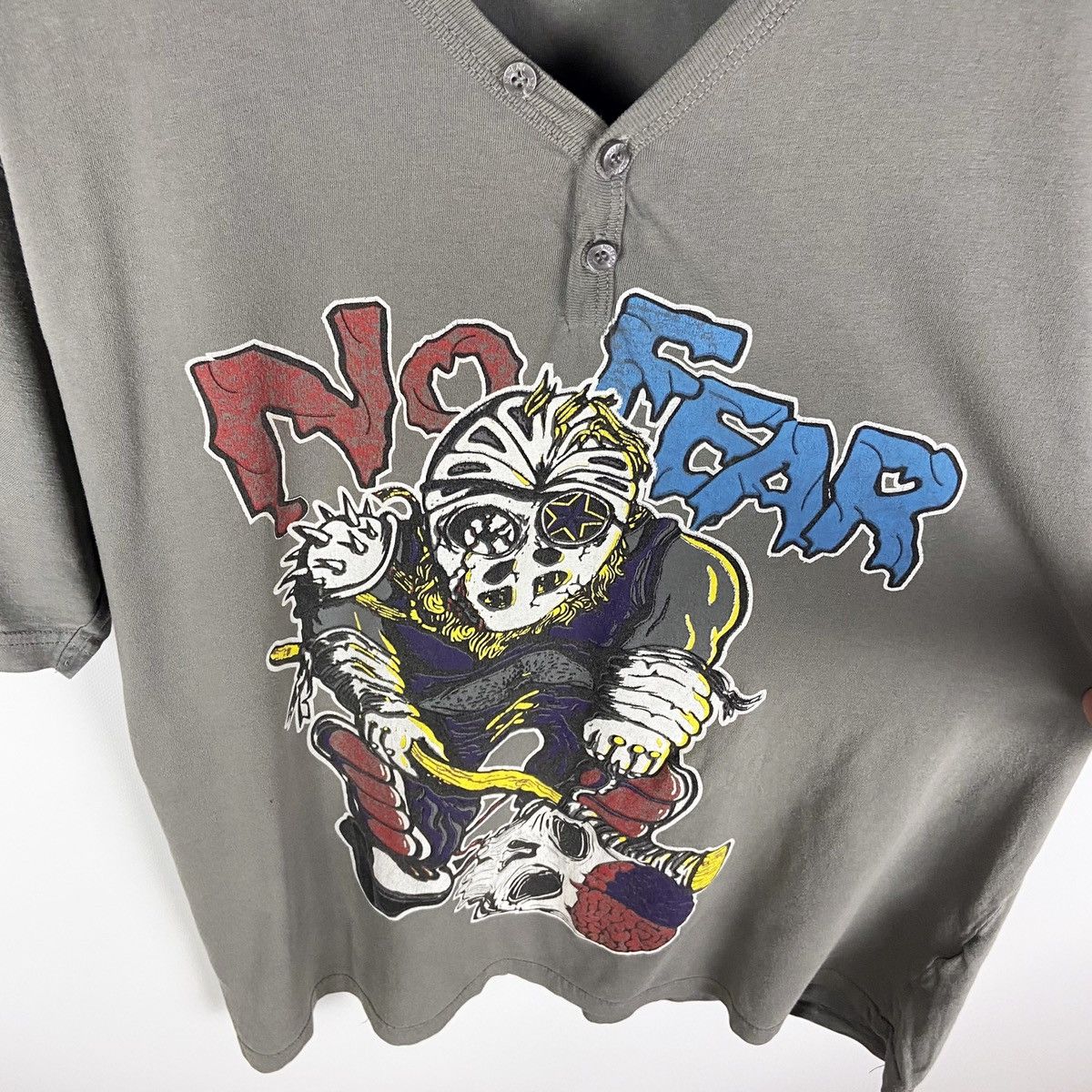 No Fear Vintage 90s No Fear Hockey Player Brain tee rare Size US XL / EU 56 / 4 - 4 Thumbnail