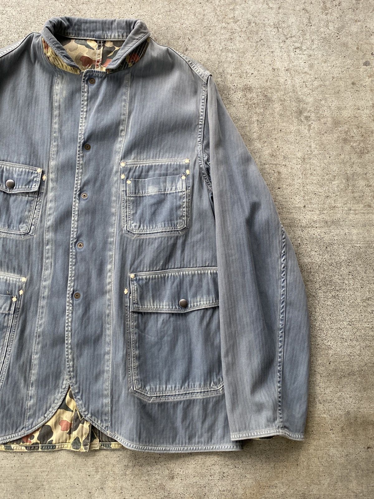 Kapital HBT reverse Boro Union Jack Flag Field Duck Camo Chore Coat Size US S / EU 44-46 / 1 - 6 Thumbnail