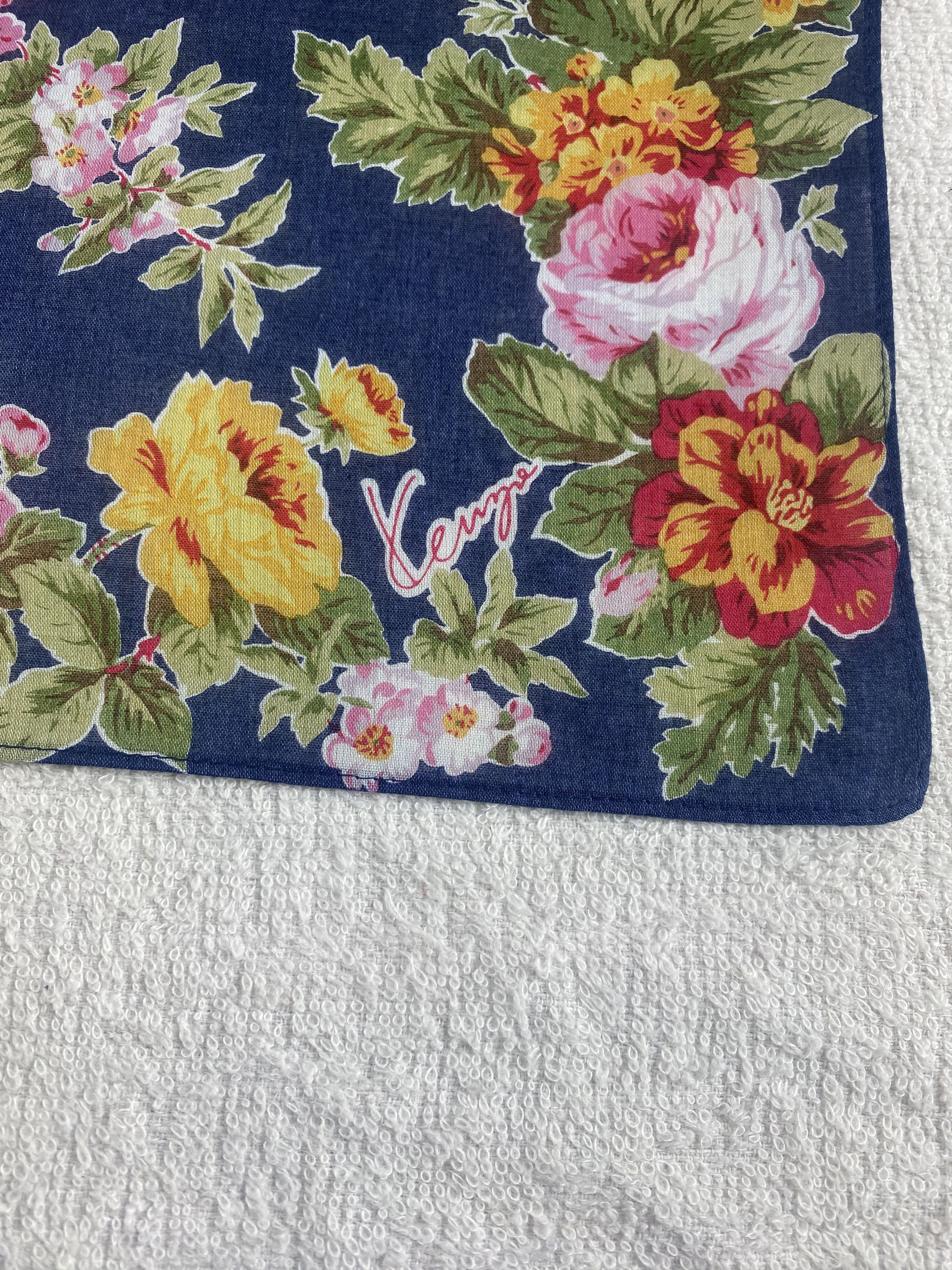 Kenzo Kenzo Floral Handkerchief / Bandana / Neckerchief C087 Size ONE SIZE - 5 Thumbnail