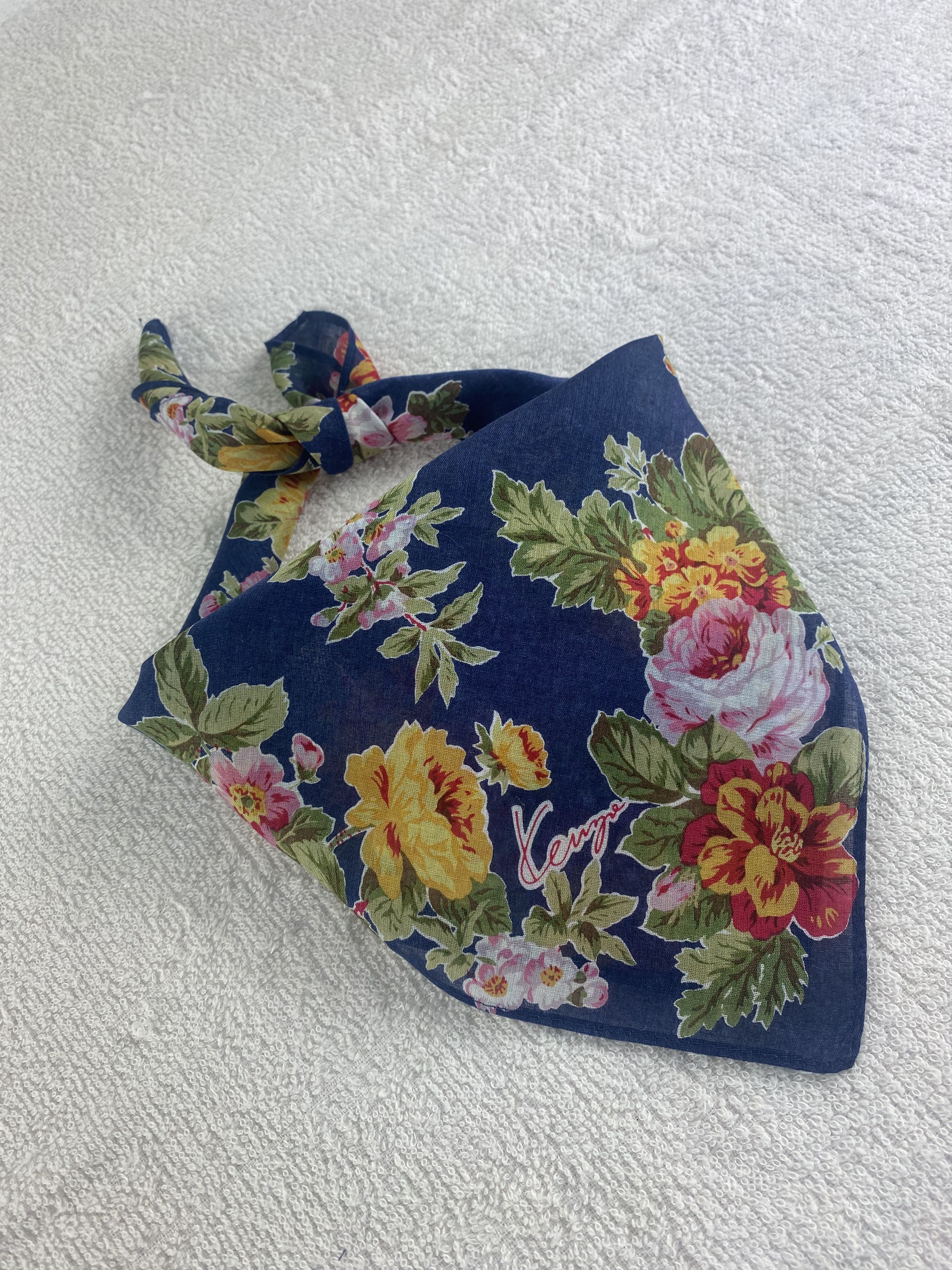 Kenzo Kenzo Floral Handkerchief / Bandana / Neckerchief C087 Size ONE SIZE - 2 Thumbnail