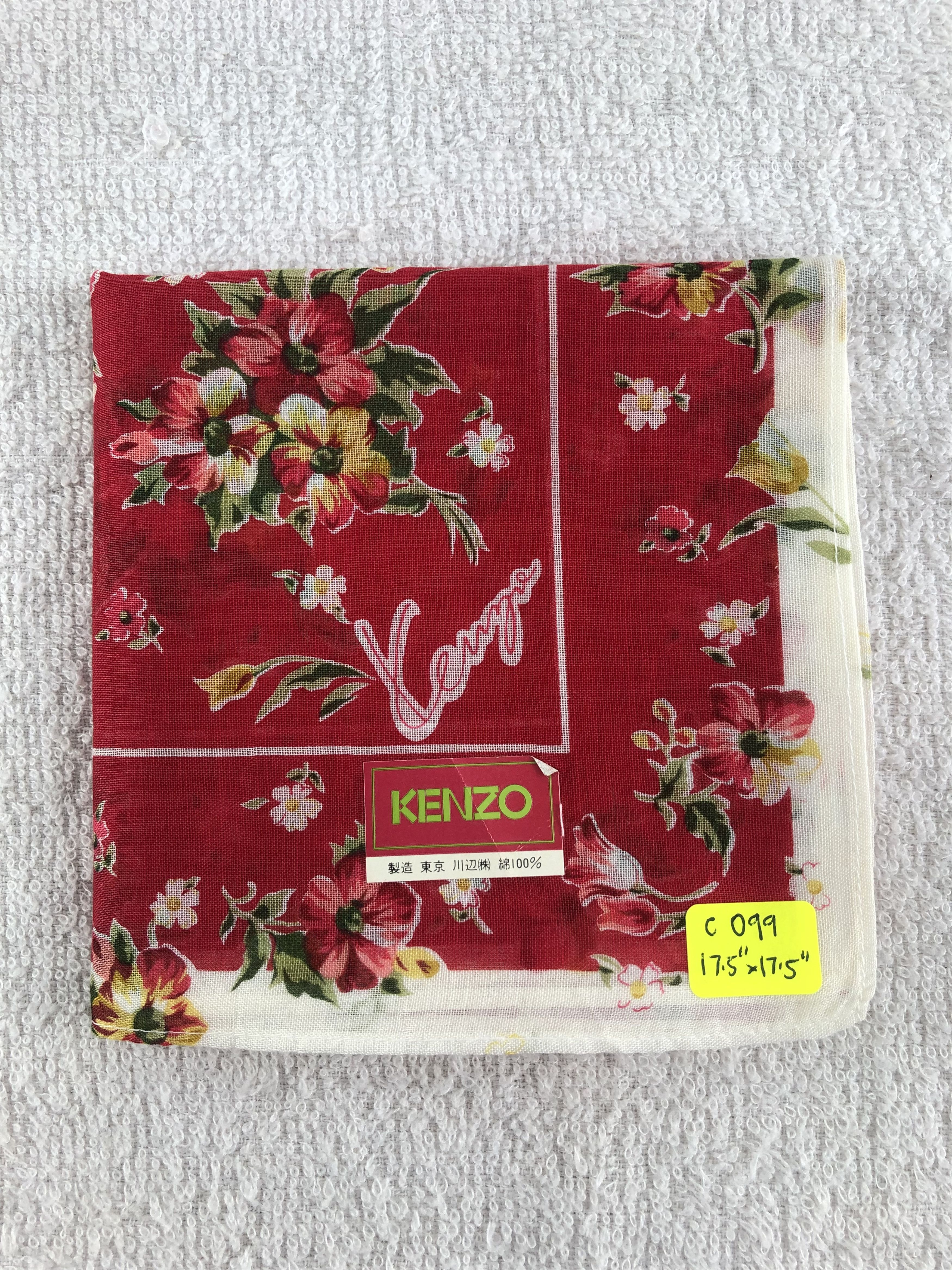 Kenzo Kenzo Floral Handkerchief / Bandana / Neckerchief C099 Size ONE SIZE - 6 Thumbnail
