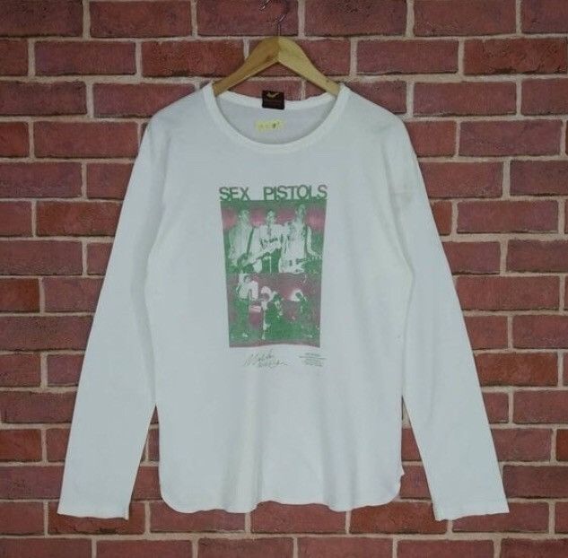 image of Band Tees x Tour Tee Sex Pistols With Singnature Malcolm Mclaren Punk Rock in White (Size Medium)