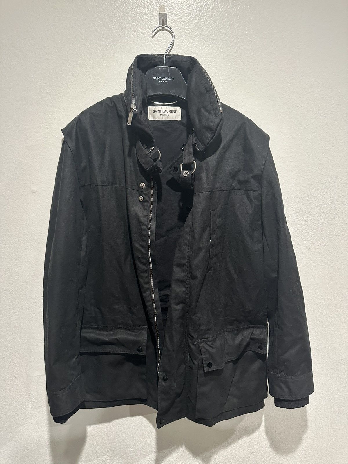 Saint Laurent Paris Waxed Cotton Parka Jacket | Grailed