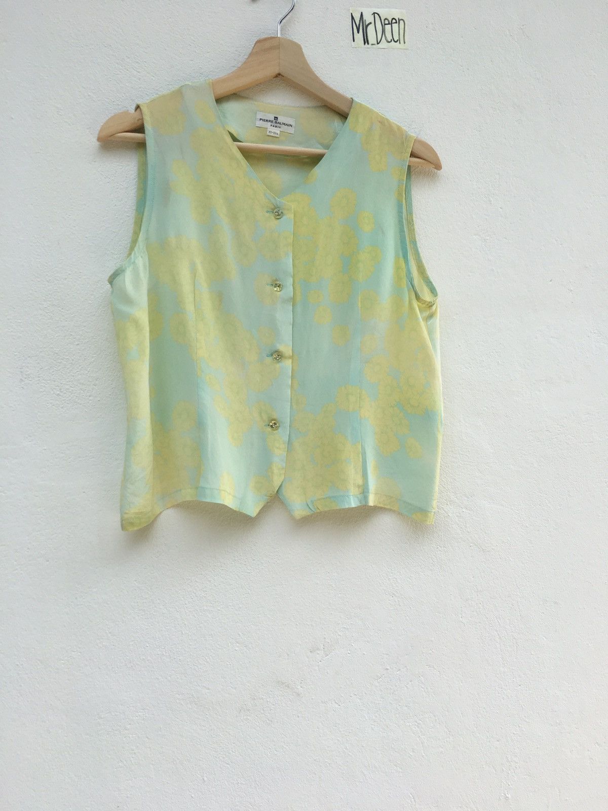 Pierre Balmain Vintage Floral Motif Pierre Balmain Silk Vest Size S / US 4 / IT 40 - 2 Thumbnail