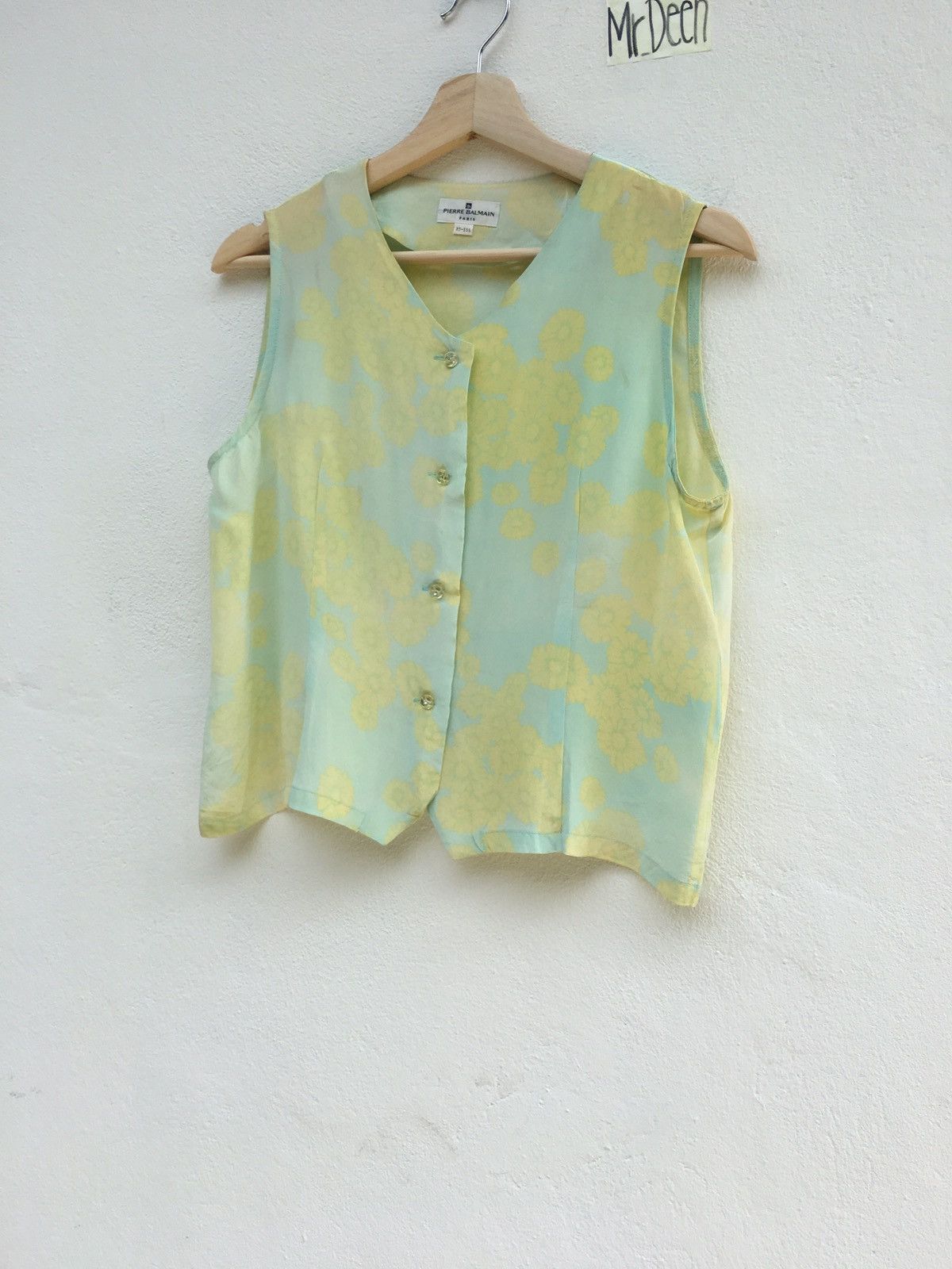 Pierre Balmain Vintage Floral Motif Pierre Balmain Silk Vest Size S / US 4 / IT 40 - 3 Thumbnail