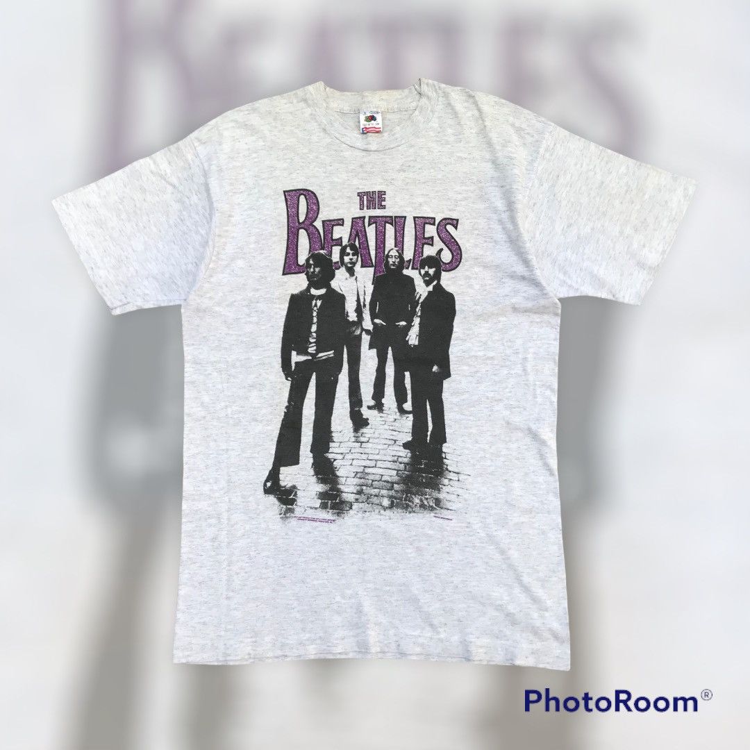Band Tees 💥Vintage Rare 90s THE BEATLES Single Stitch FOTL Rock Tee Size US L / EU 52-54 / 3 - 1 Thumbnail