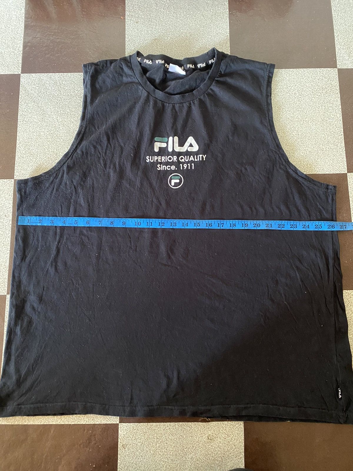 Fila Vintage Fila Big Logo Sleeveless T Shirt Size US XXL / EU 58 / 5 - 7 Thumbnail