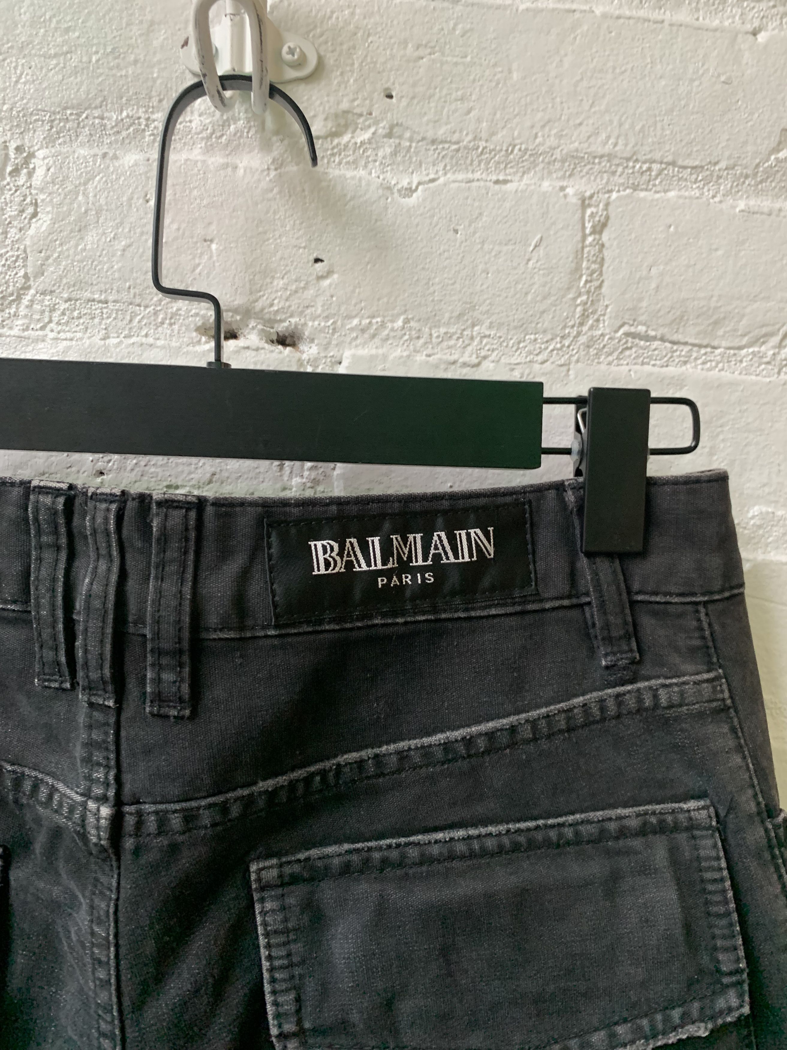 Balmain Balmain Black DECARNIN SS10 Biker 8pkt Cargos Size US 29 - 3 Thumbnail