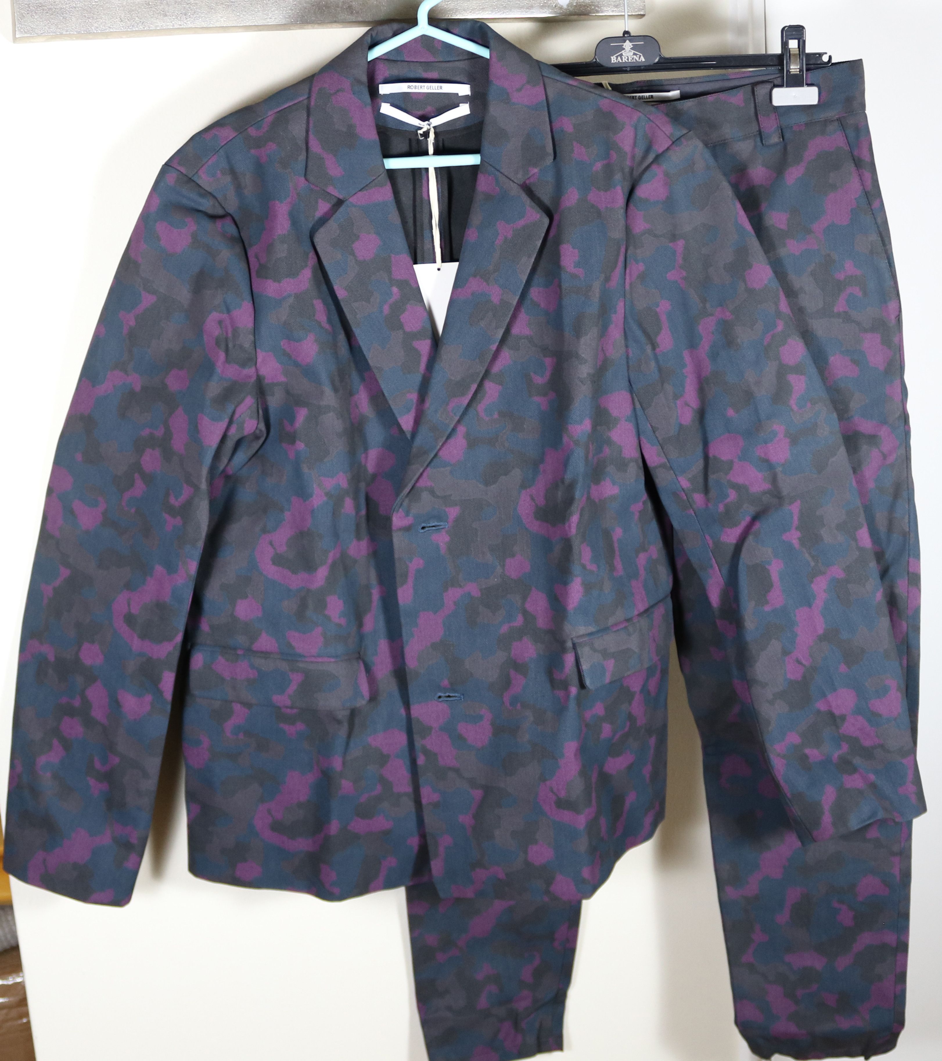 Robert Geller Robert Geller Waxed Cotton Camo Suit Size 48 Size 38R - 1 Thumbnail