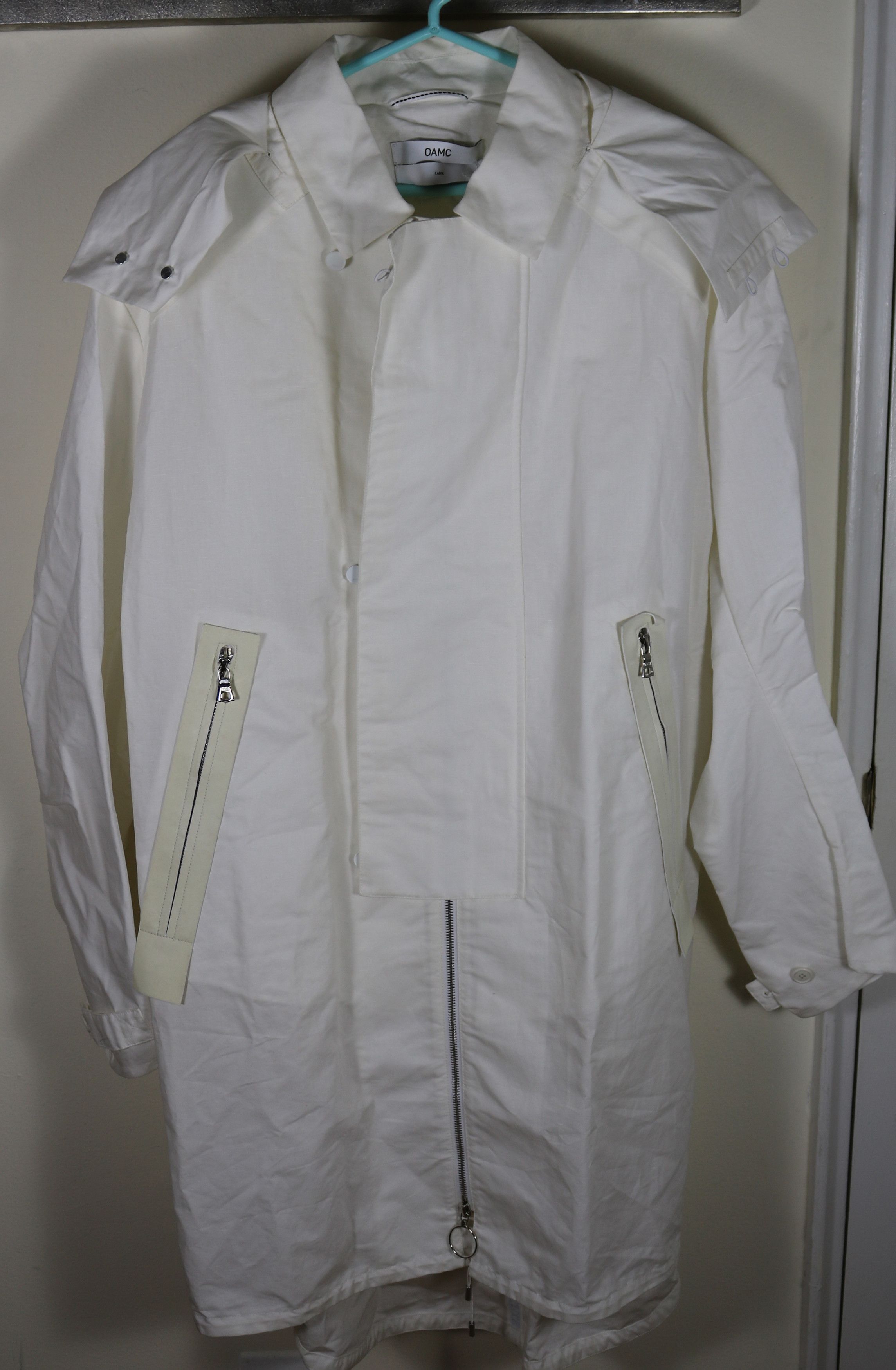 Oamc OAMC Full Length White Coat Jacket Size Large | Grailed