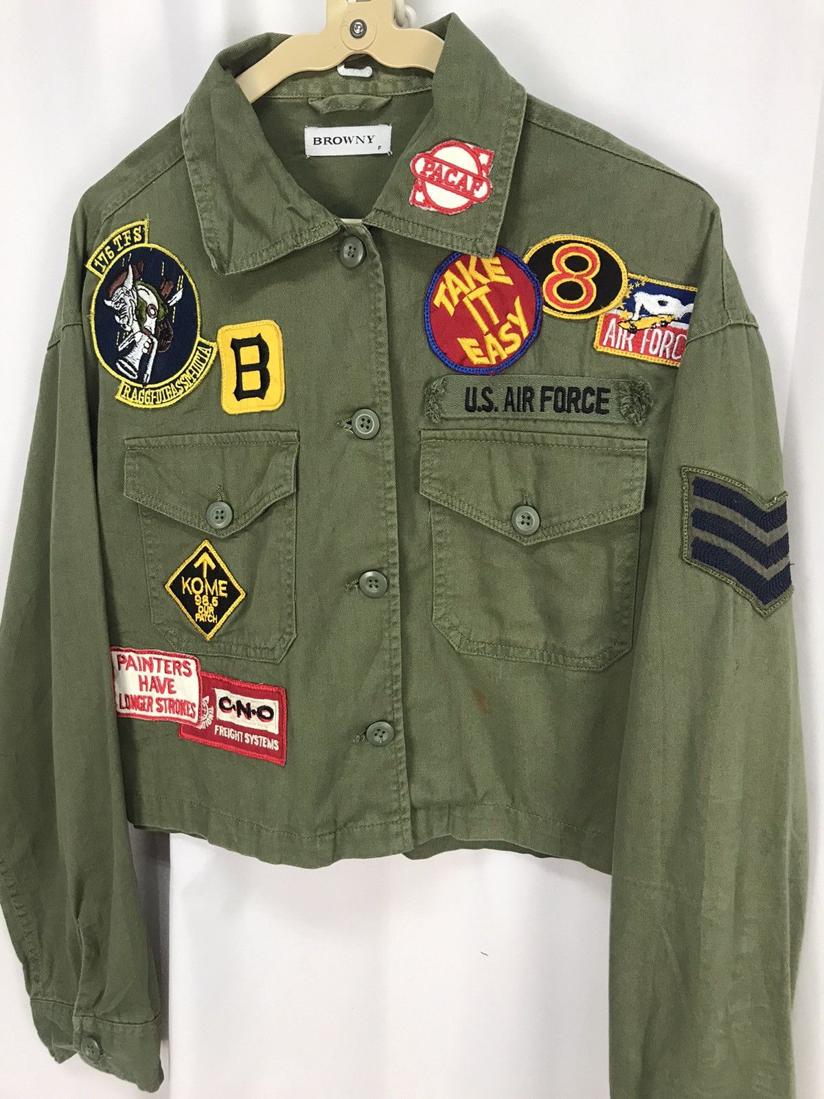 Japanese Brand Military fashion croptop button up with patches by browny Size M / US 6-8 / IT 42-44 - 3 Thumbnail