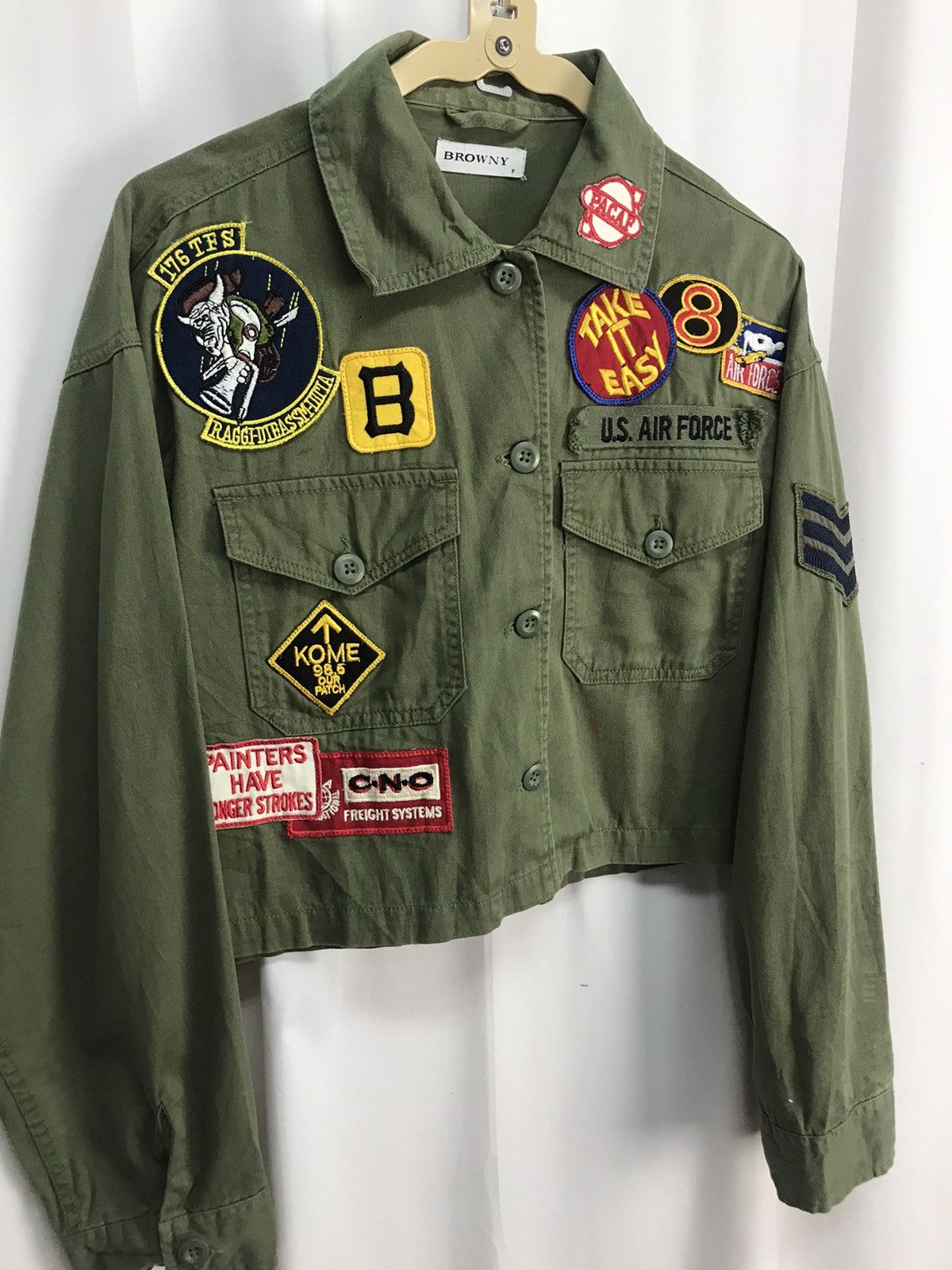Japanese Brand Military fashion croptop button up with patches by browny Size M / US 6-8 / IT 42-44 - 4 Thumbnail