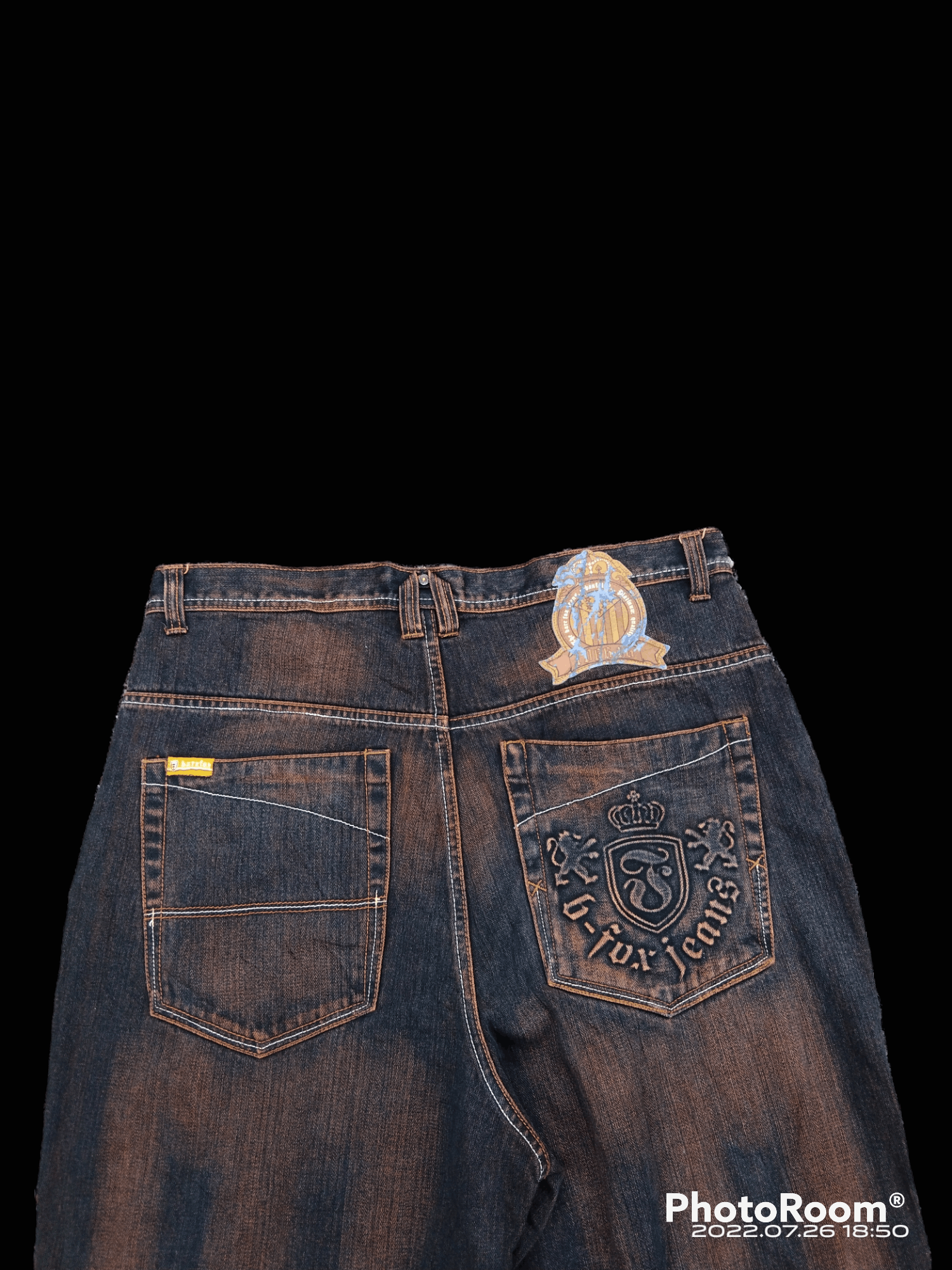 Japanese Brand BAGGY🔥DISTRESSED RUSTY BARE FOX DENIM PANTS Size US 36 / EU 52 - 4 Thumbnail