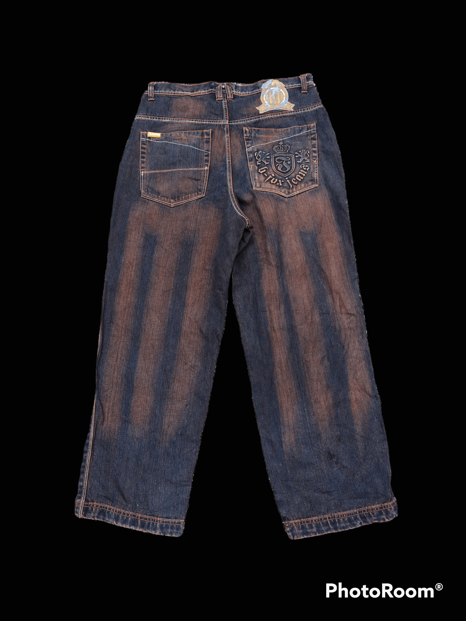 Japanese Brand BAGGY🔥DISTRESSED RUSTY BARE FOX DENIM PANTS Size US 36 / EU 52 - 2 Thumbnail