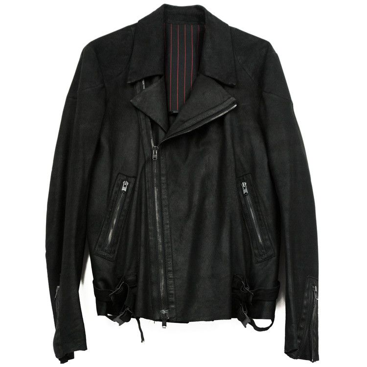image of Number N Ine x Takahiromiyashita The Soloist Number (N)Ine Ss06 Suede Leather Jacket in Black (Size