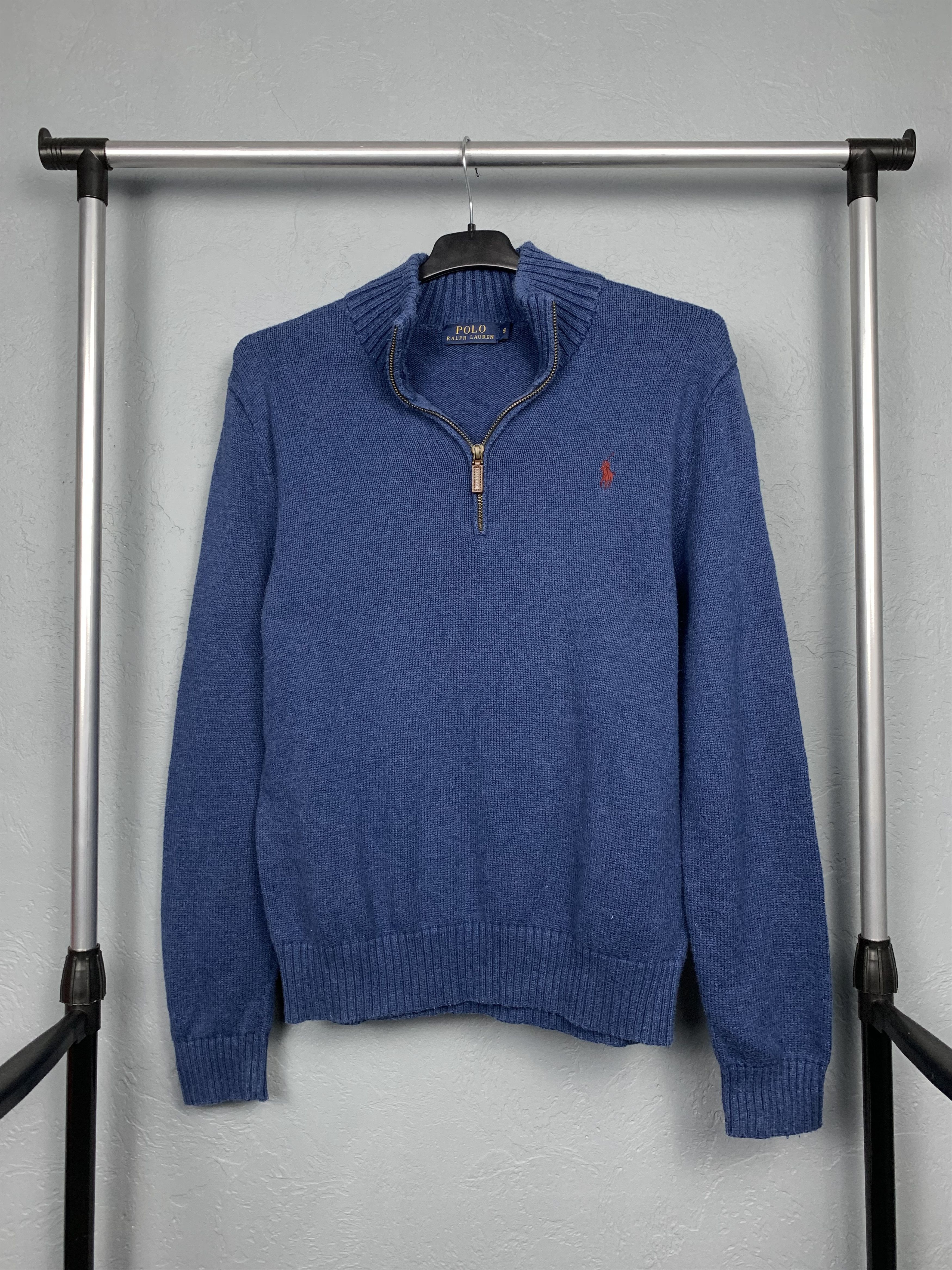 Pre-owned Polo Ralph Lauren X Ralph Lauren Polo Ralph Laurent Vintage Mens 1\4 Quarter Zip Sweater In Blue