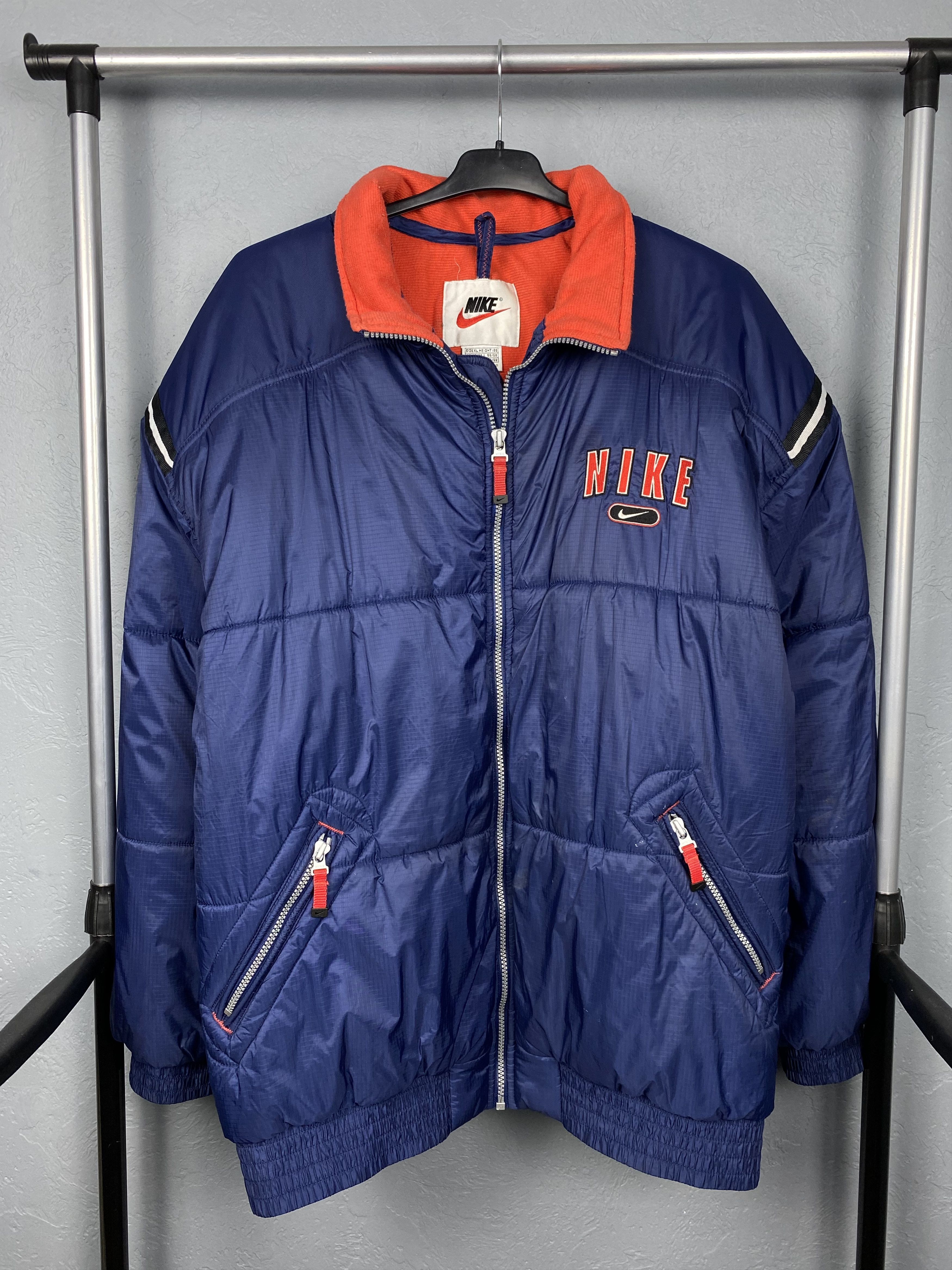 Nike × Vintage Nike 90s Vintage Puffer Jacket Size US XL / EU 56 / 4 - 1 Thumbnail