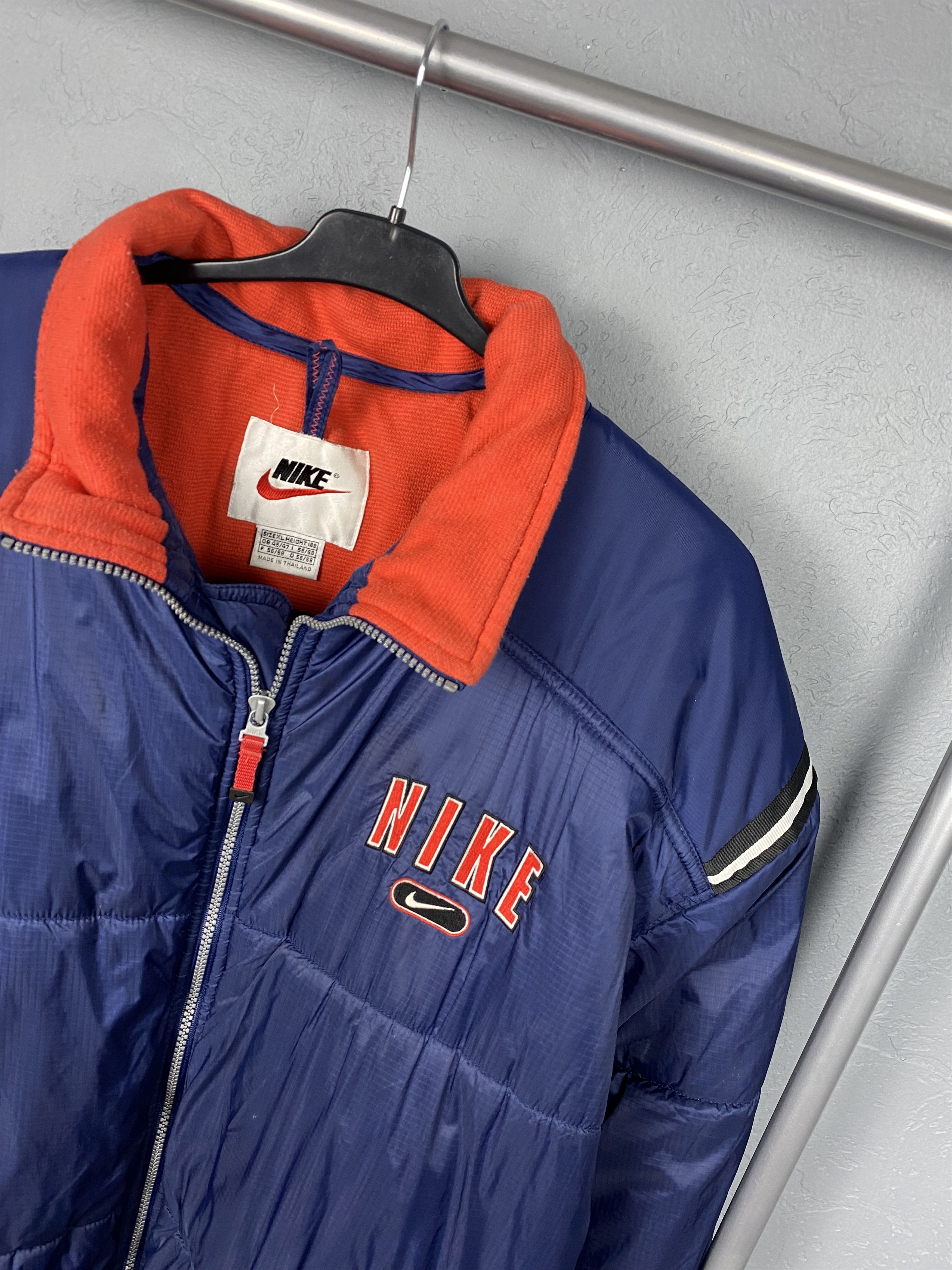Nike × Vintage Nike 90s Vintage Puffer Jacket Size US XL / EU 56 / 4 - 2 Thumbnail