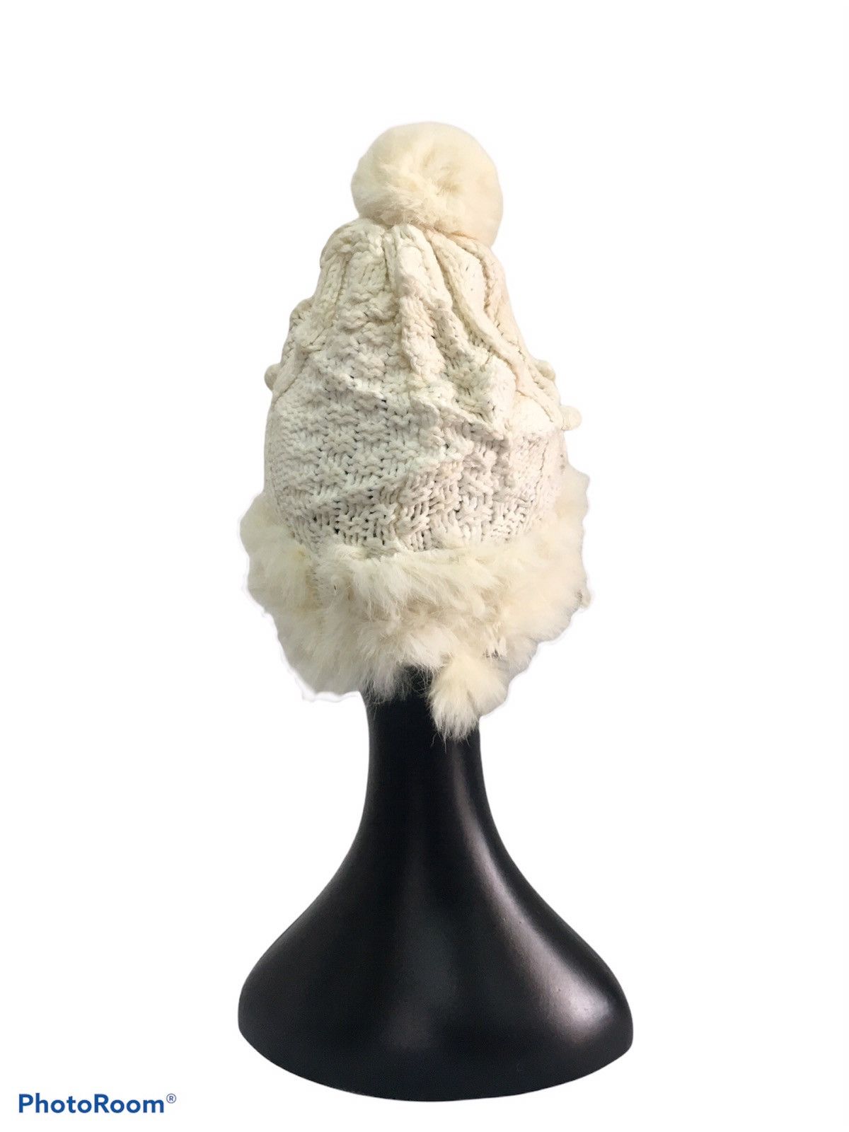 Vintage 🔥RARE🔥vintage Cable knit Real Fur Size ONE SIZE - 4 Thumbnail