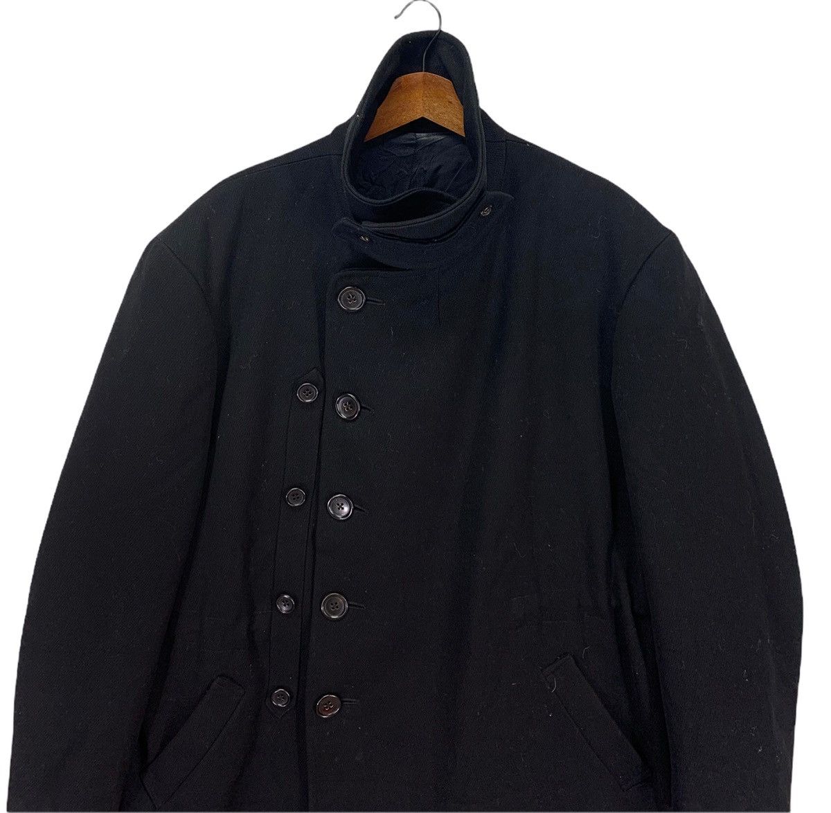 Yohji Yamamoto Vintage Yohji Yamamoto Japanese Brand Black Heavy Coat Size US M / EU 48-50 / 2 - 5 Thumbnail