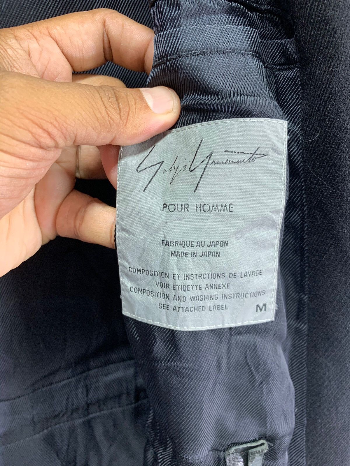 Yohji Yamamoto Vintage Yohji Yamamoto Japanese Brand Black Heavy Coat Size US M / EU 48-50 / 2 - 11 Thumbnail